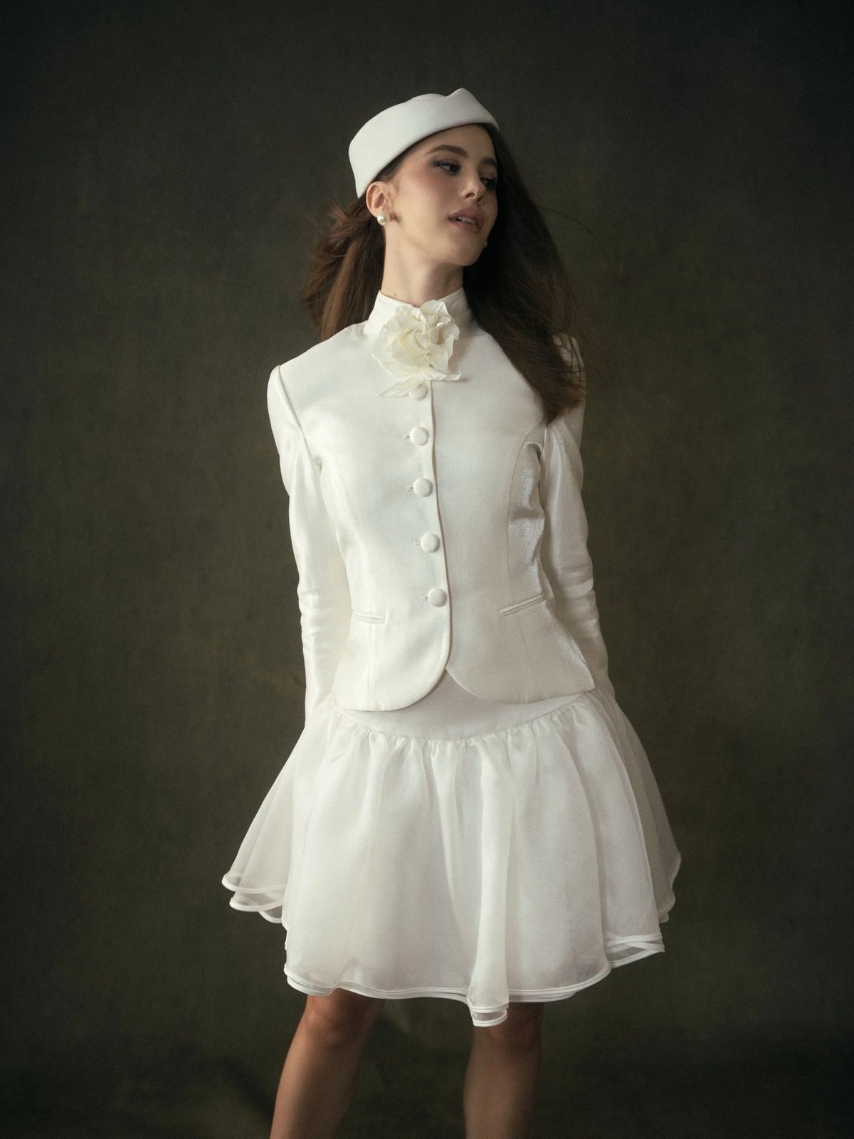 KISSERINE MONIQUE Blazer - Ivory White