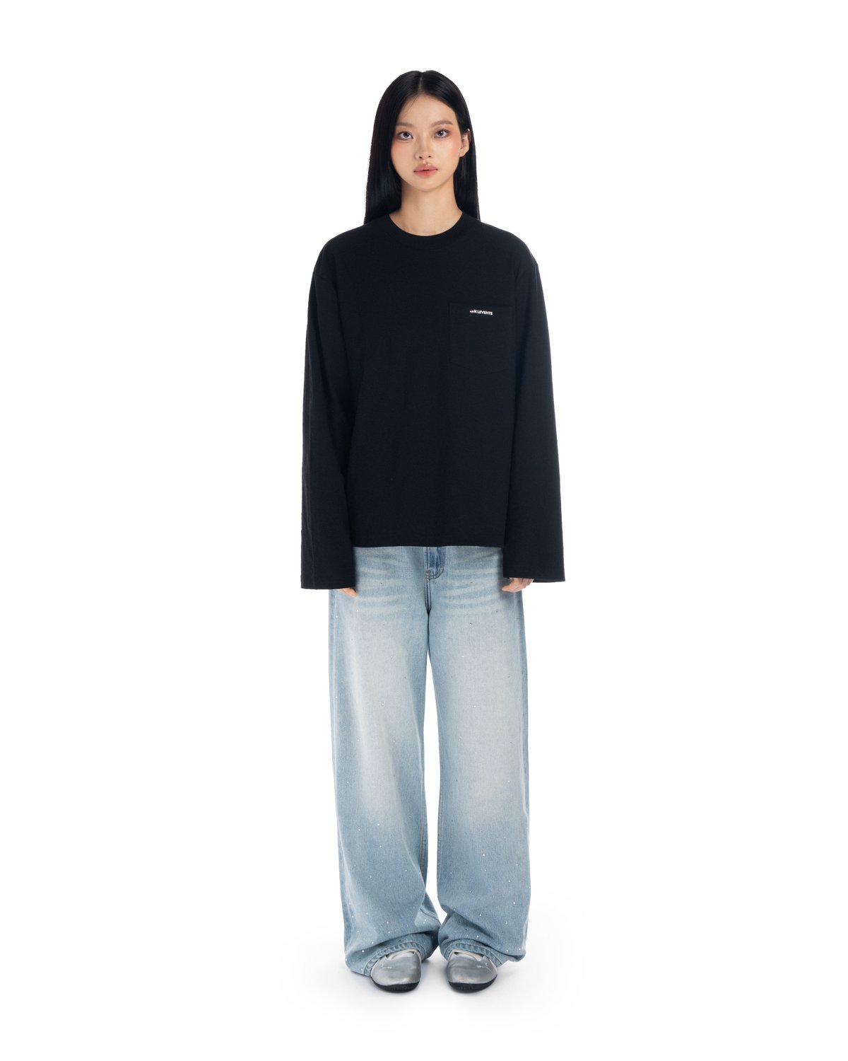 Levents® Basic Slub 長袖寬鬆長袖T恤