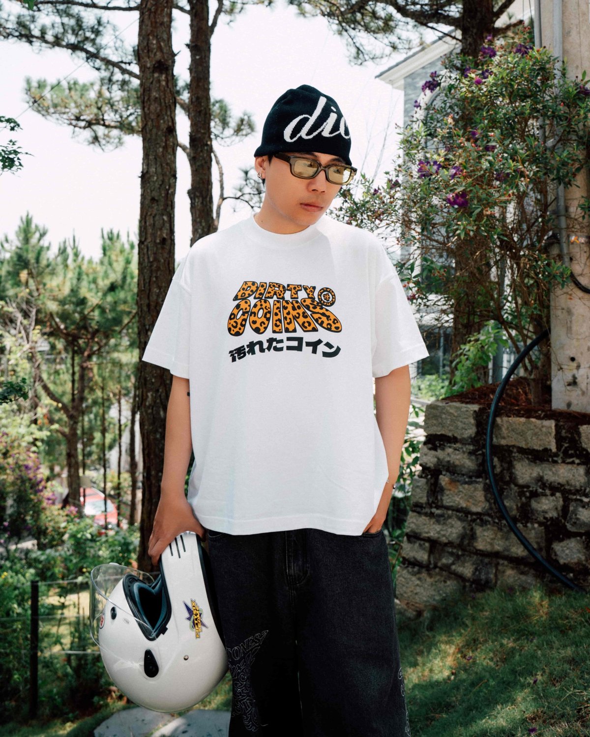 DIRTYCOINS Dico Leopard Wavy Logo T-Shirt