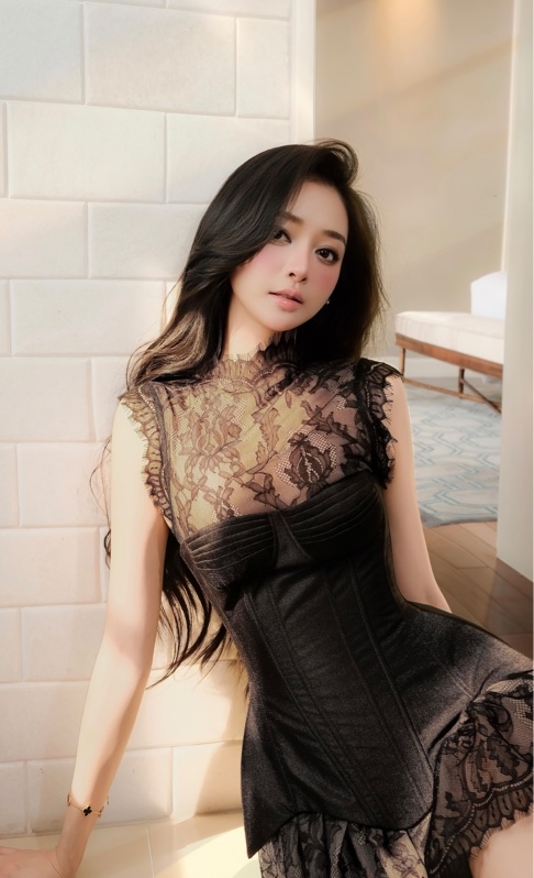 THAOBIBI Lace Dress with Corset Top Design