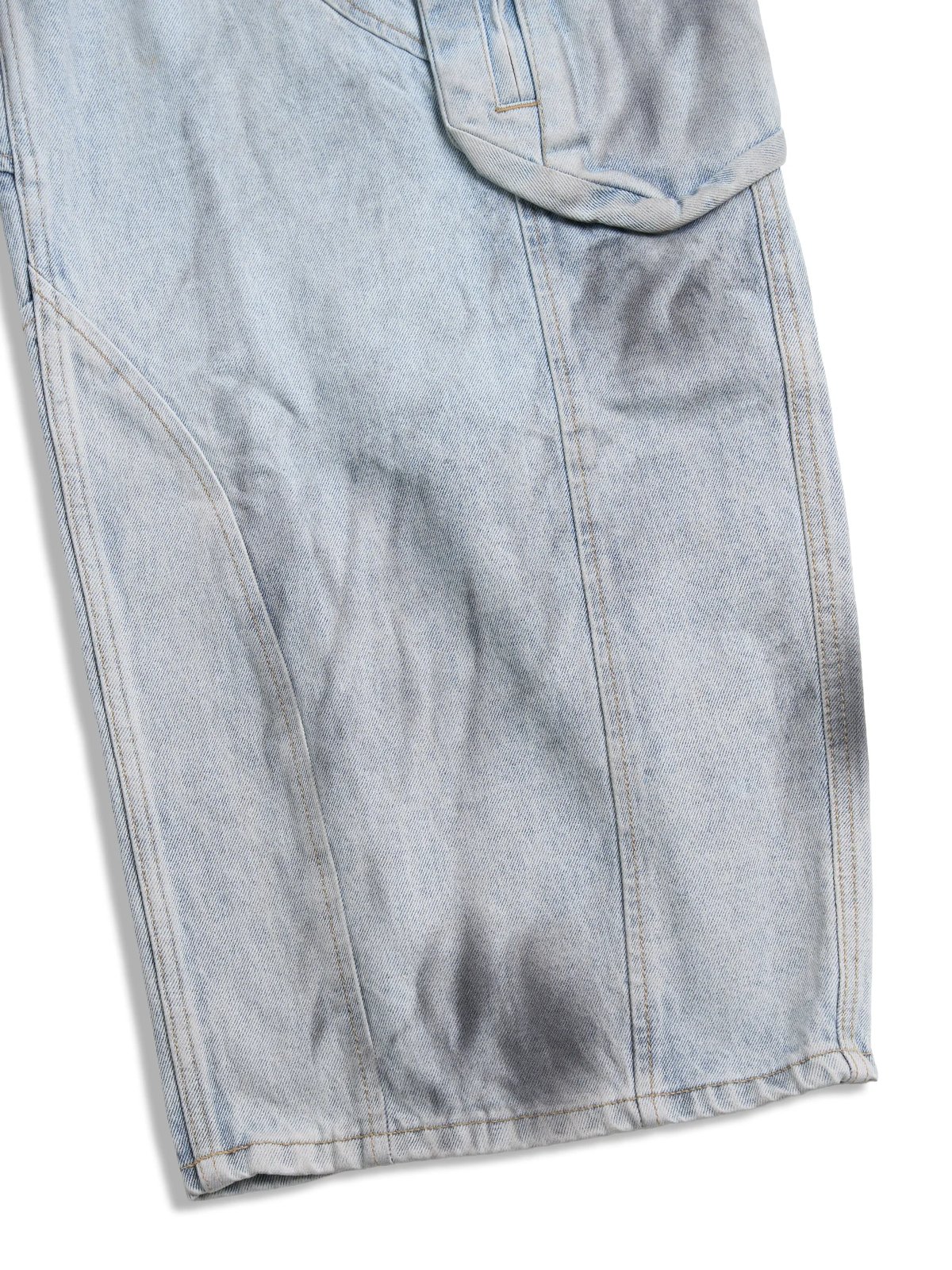 HADES Off Gray Wash 復古水洗工裝牛仔褲