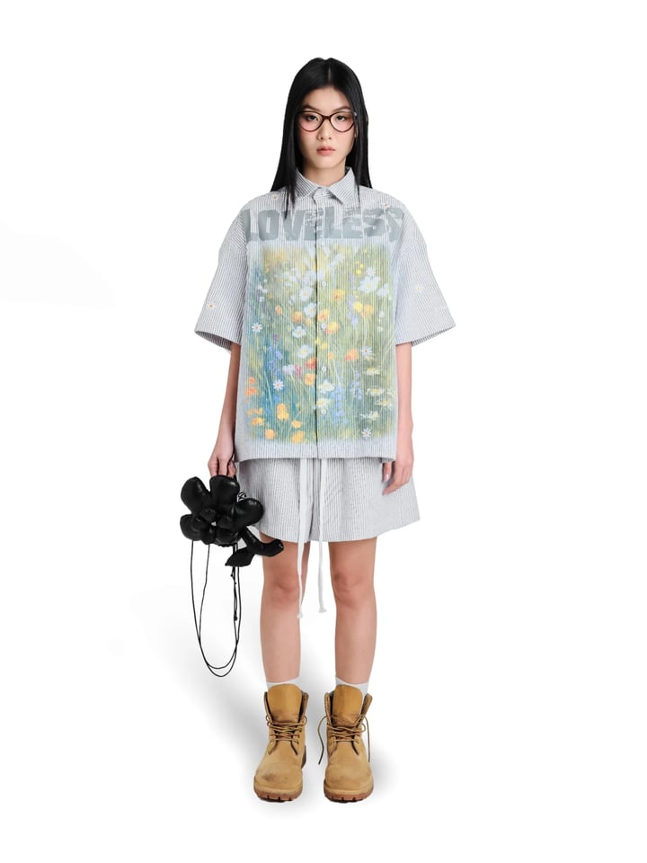 HADES LOVELESS Striped Short Sleeve Shirt
