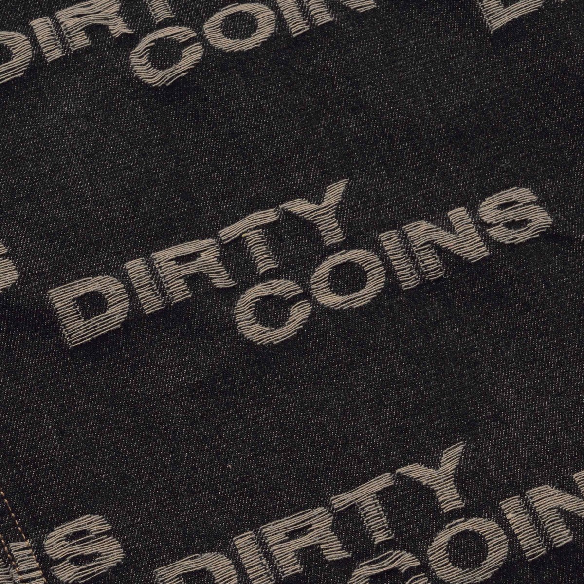 DIRTYCOINS Frayed Logo Denim Jacket