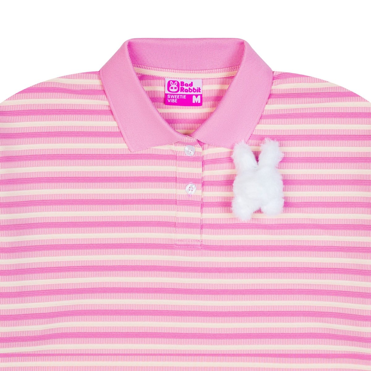 BAD RABBIT Sweetie Rabbit 條紋翻領 Polo 上衣