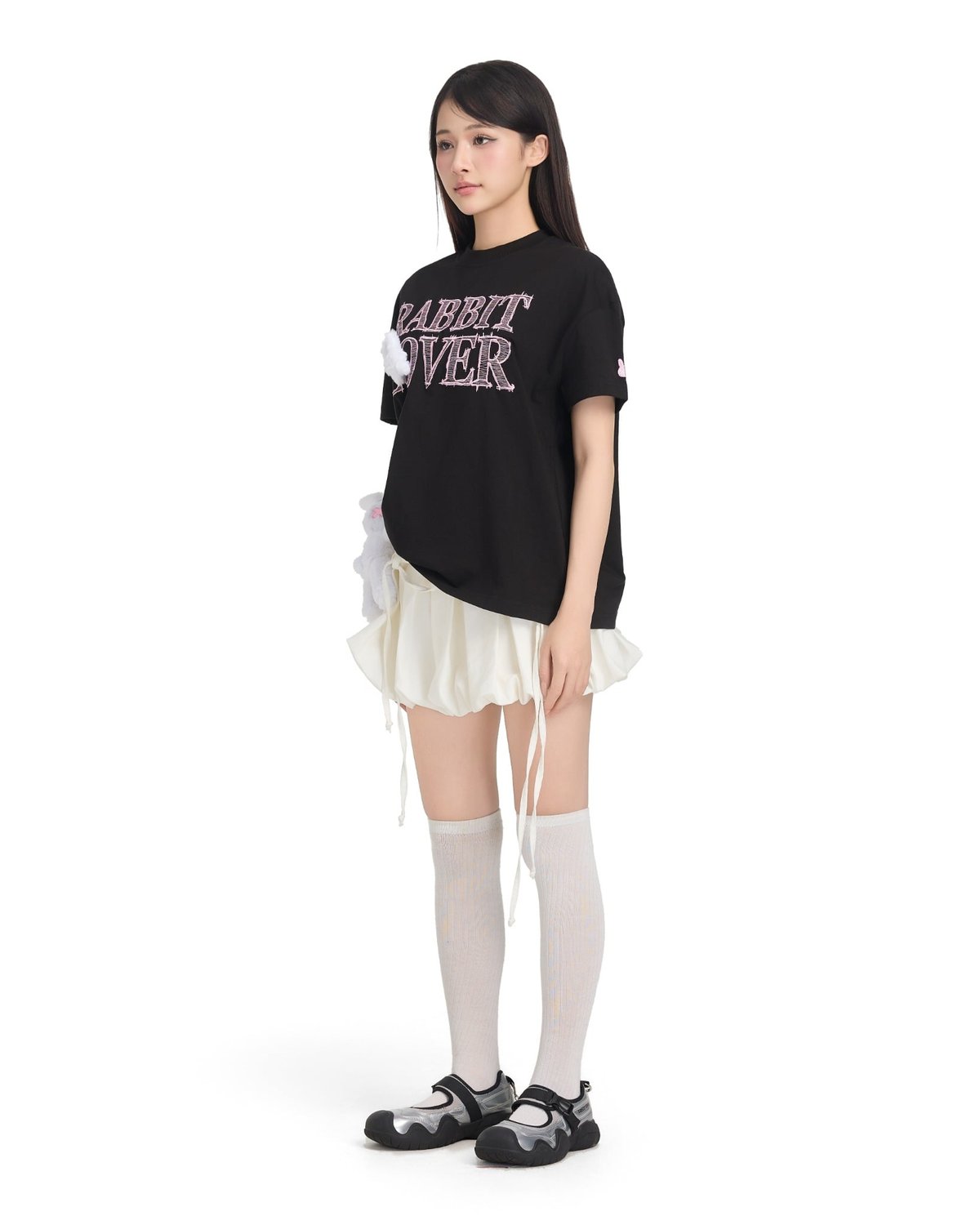 BAD RABBIT Fan Rabbit Boxy Tee 刺繡兔子圖案寬鬆T恤