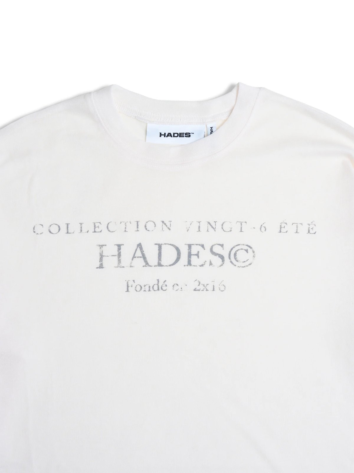 HADES VINGT-SIX 長袖印花 T-shirt - 白色