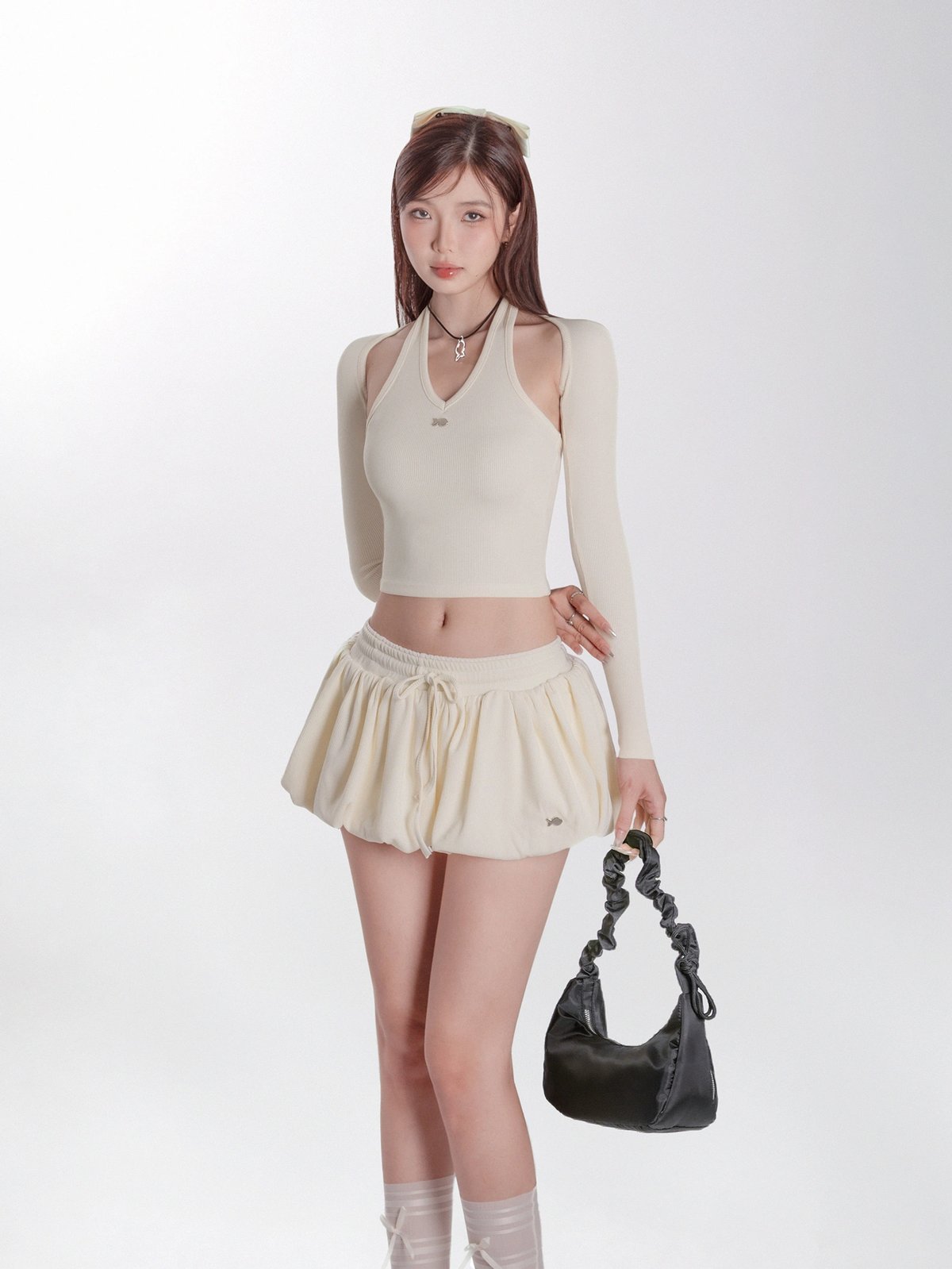 DKMV Gwyneth Set Halter Top and Bubble Skirt Set
