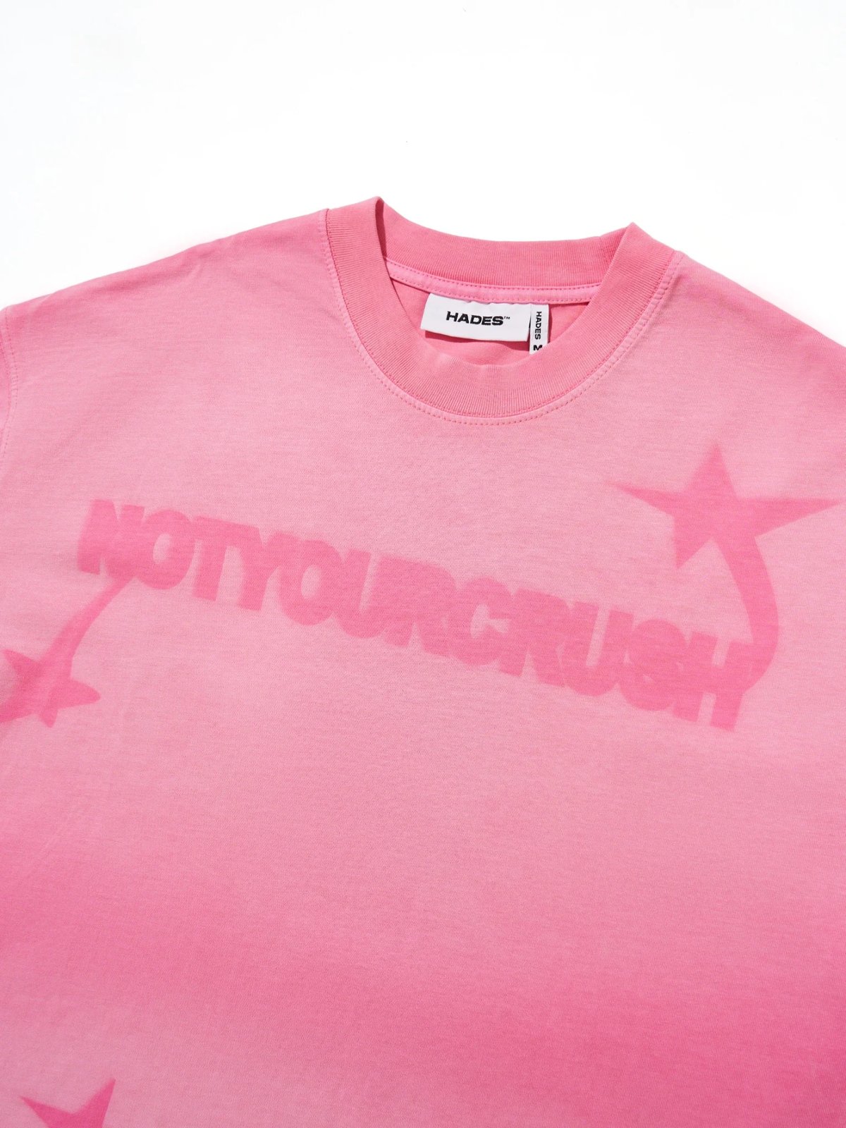 HADES NOTYOURCRUSH 水洗印花 T-shirt - 粉紅色