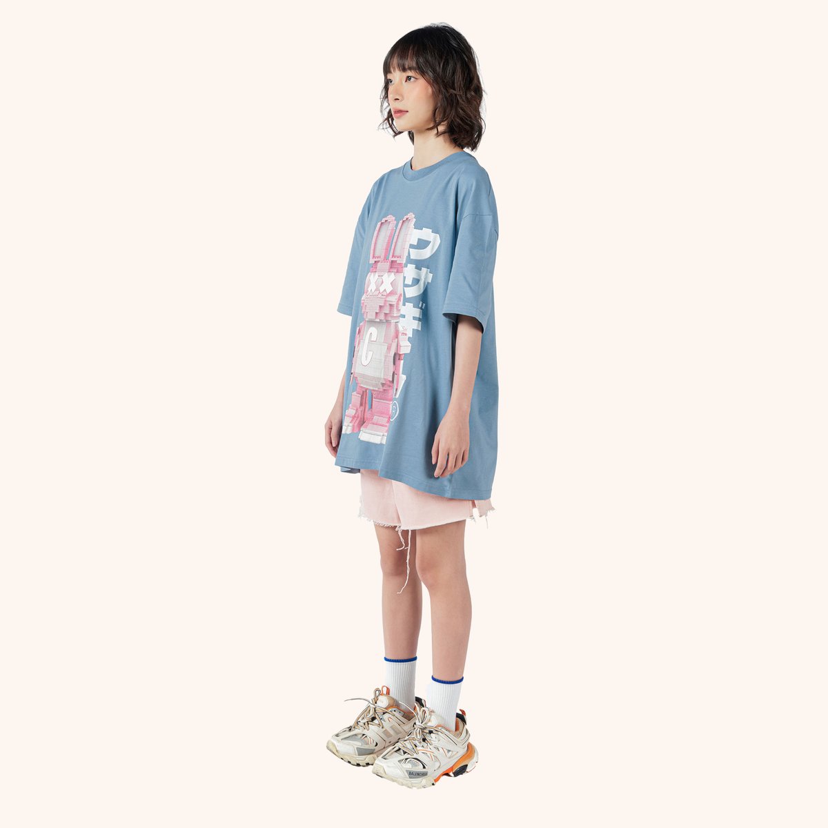 BAD RABBIT LEGO RABBIT Graphic Oversized T-Shirt