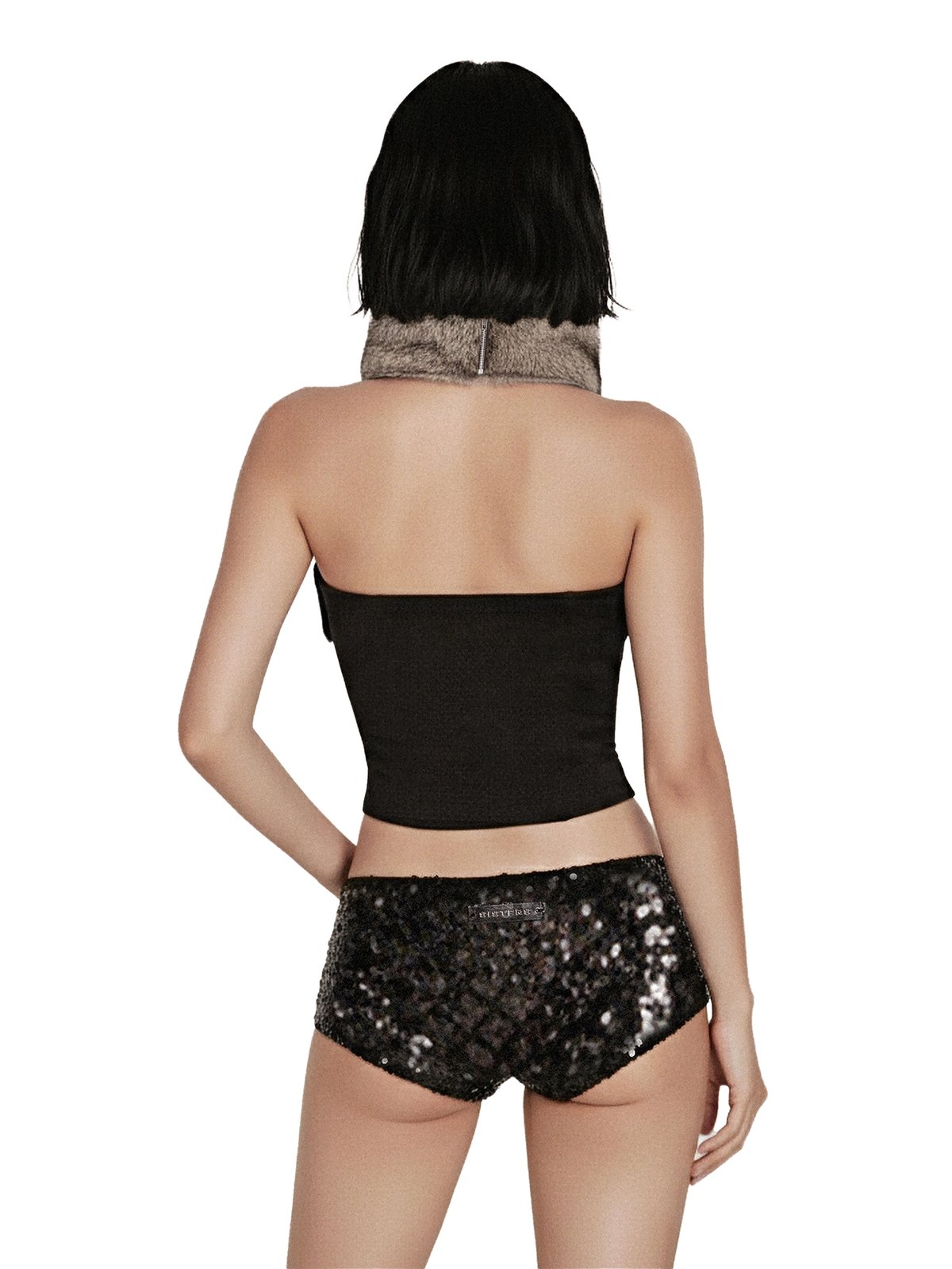 SISTERS Wide Faux Fur Choker