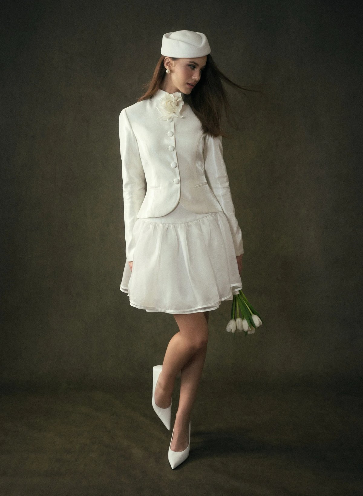 KISSERINE MONIQUE Blazer - Ivory White