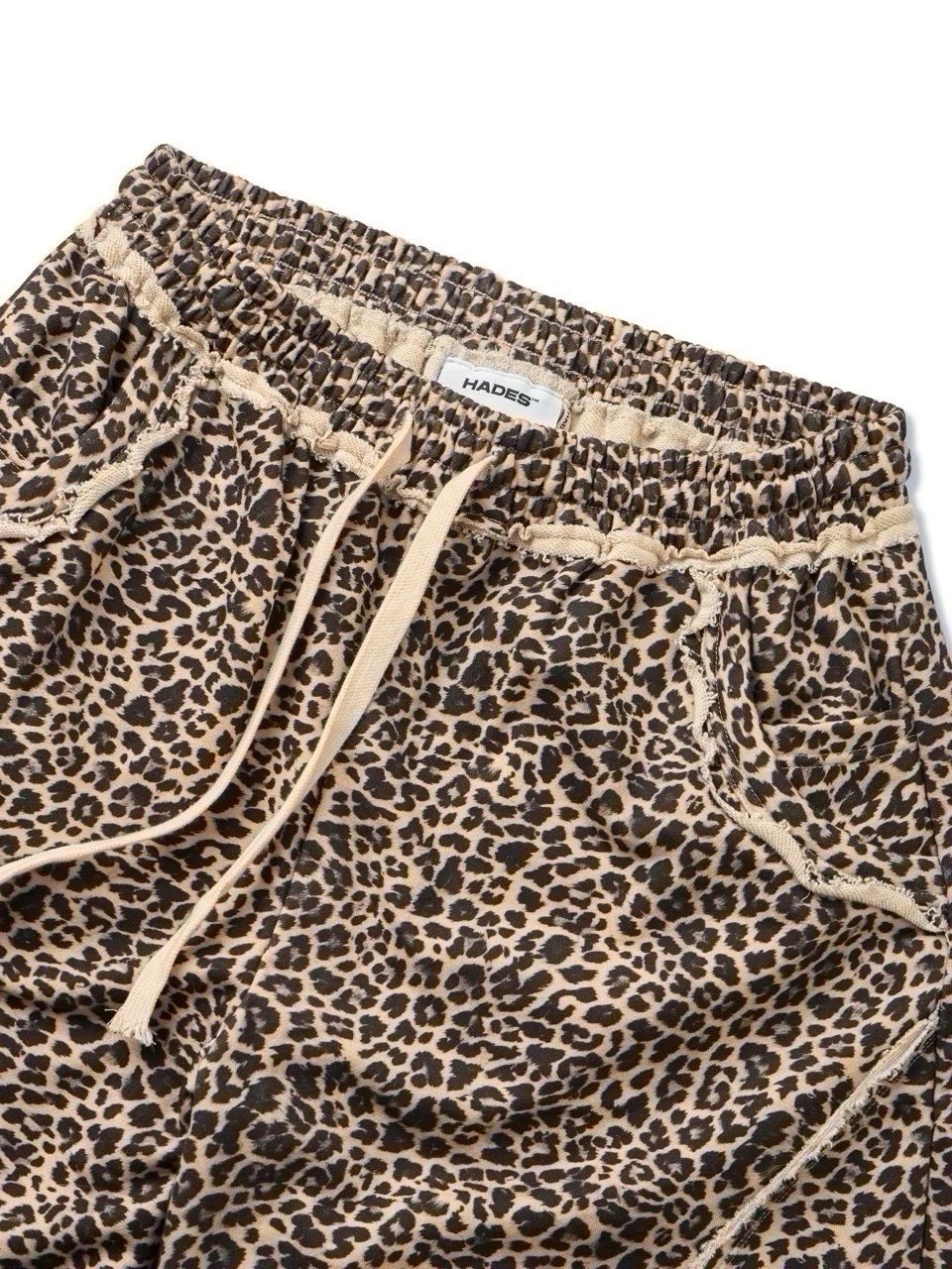 HADES Rugged Leopard Print Wide-Leg Shorts