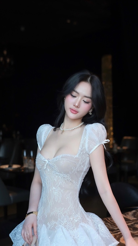 THAOBIBI 蕾絲蝴蝶結蓬蓬裙