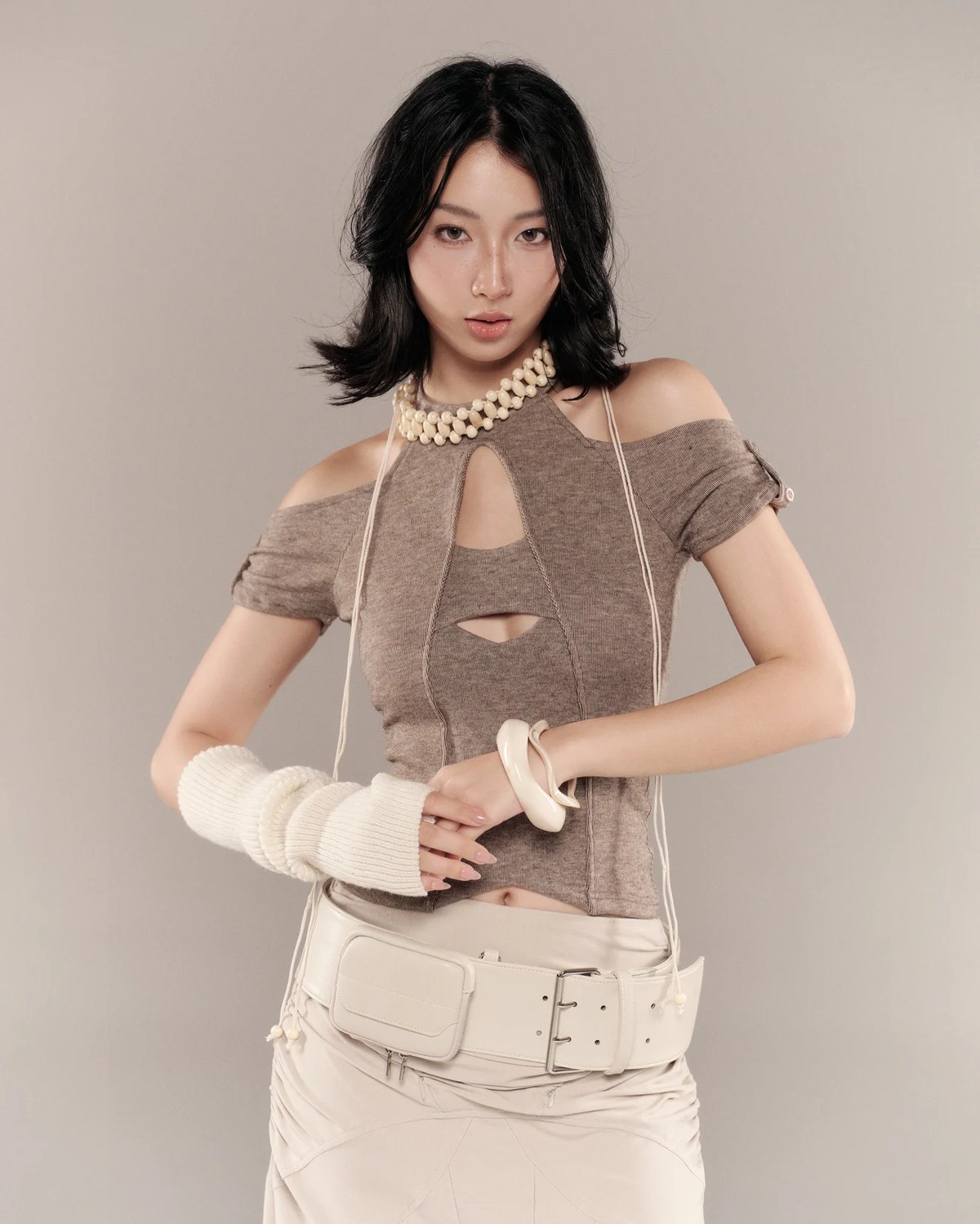 Bunnyhill SHANNON Pleated Skirt - Beige