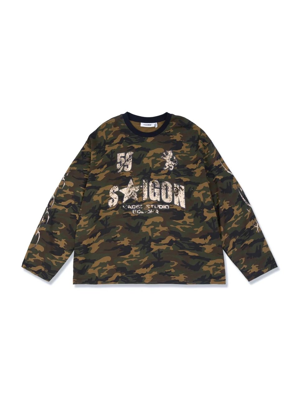 HADES Trooper Camo 長袖印花 T-shirt