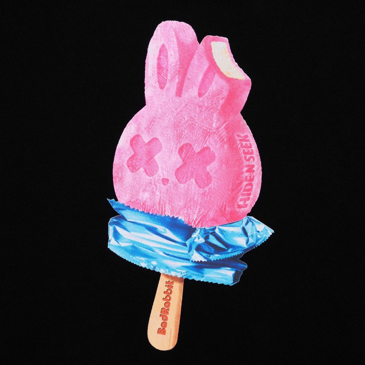 BAD RABBIT Gelato Rabbit Regular Tee 冰淇淋兔子絲印圓領短袖T恤