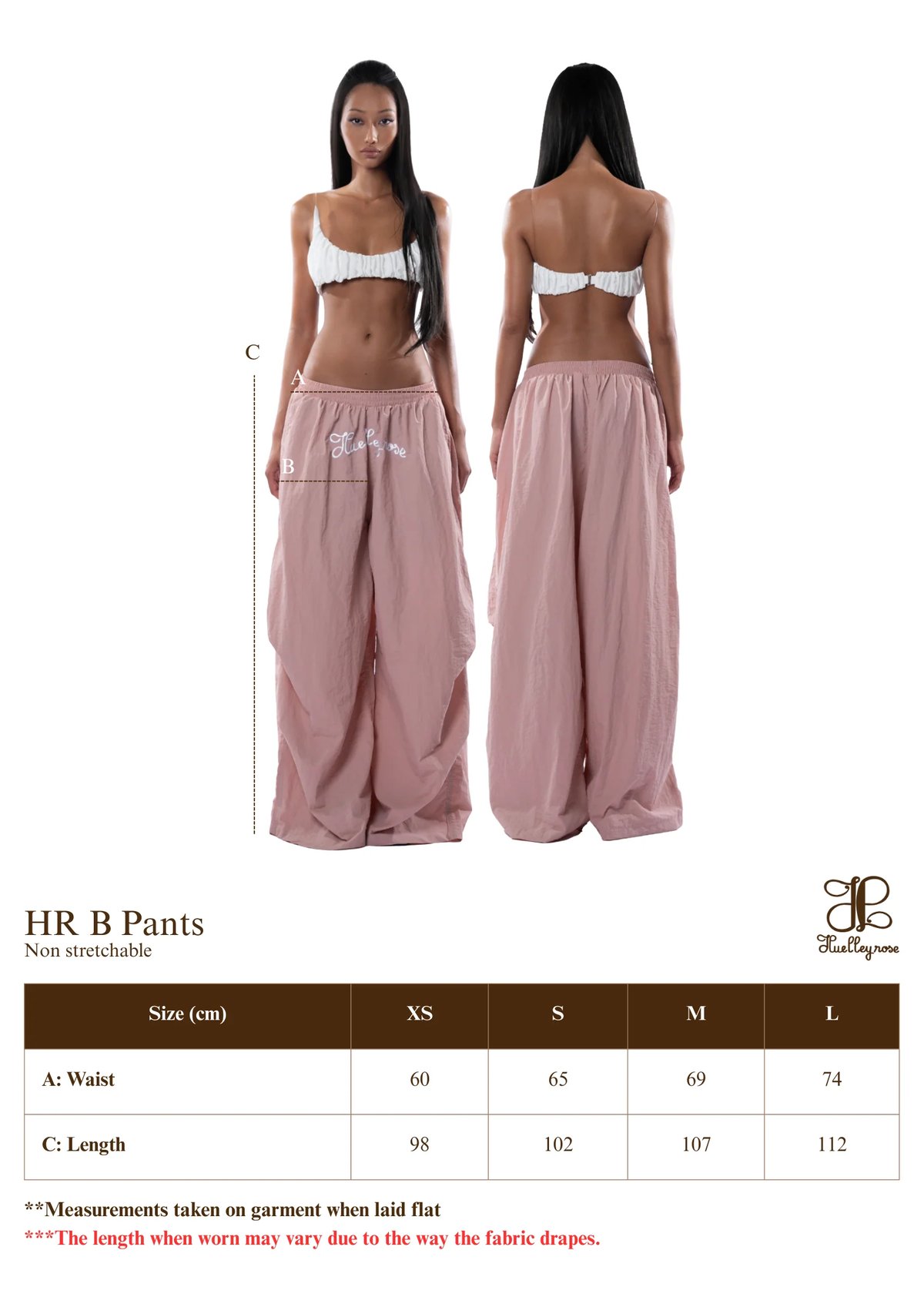 HUELLEYROSE HR B 粉色寬褲