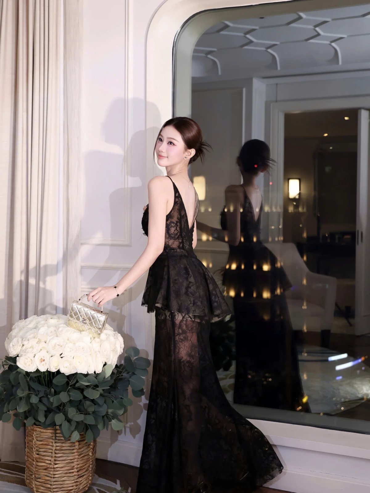 Tran Ali Lace Camisole and Maxi Skirt Set