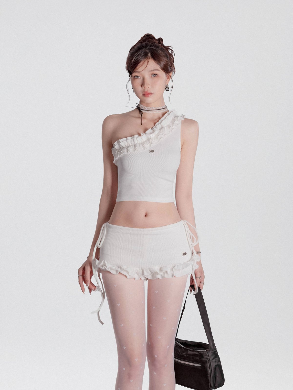 DKMV Larissa Set - Ruffled Top and Mini Skirt