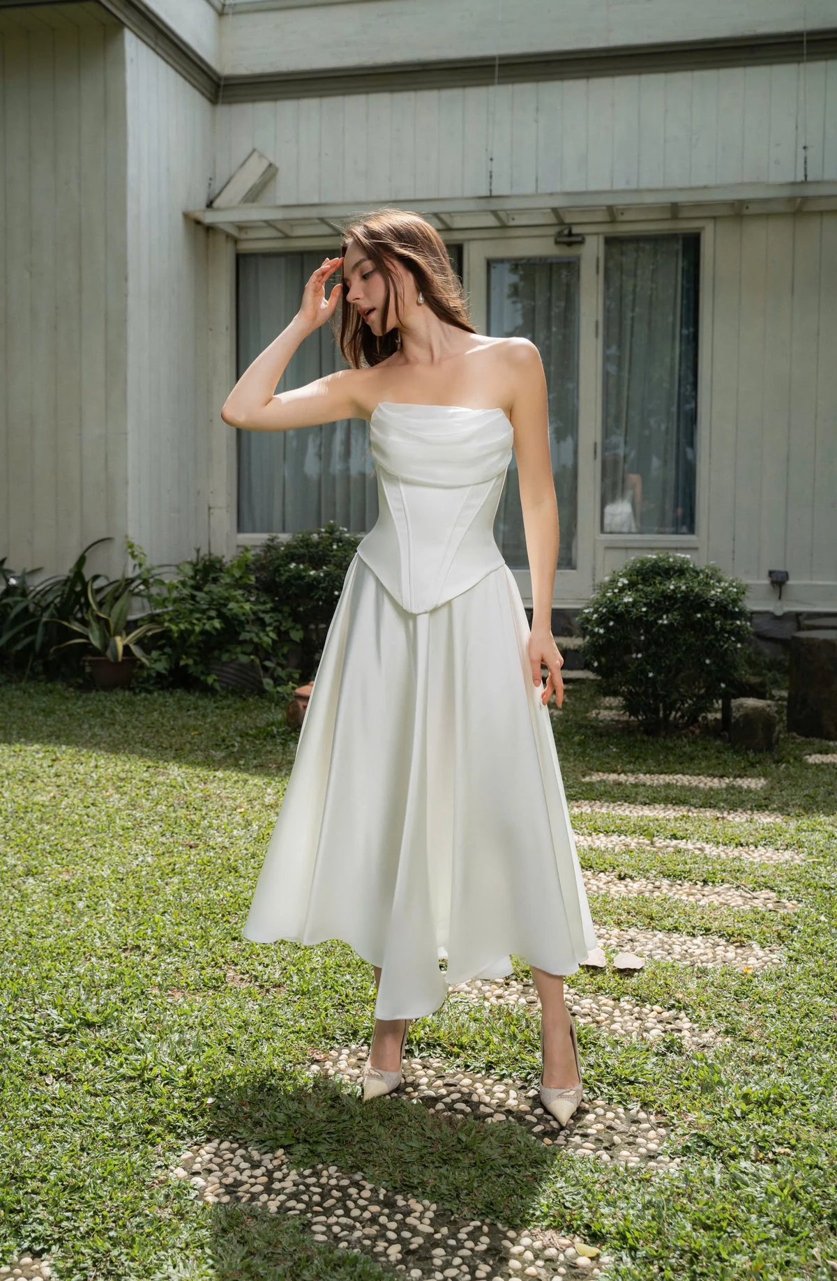KISSERINE HANNA Flared Silk Skirt