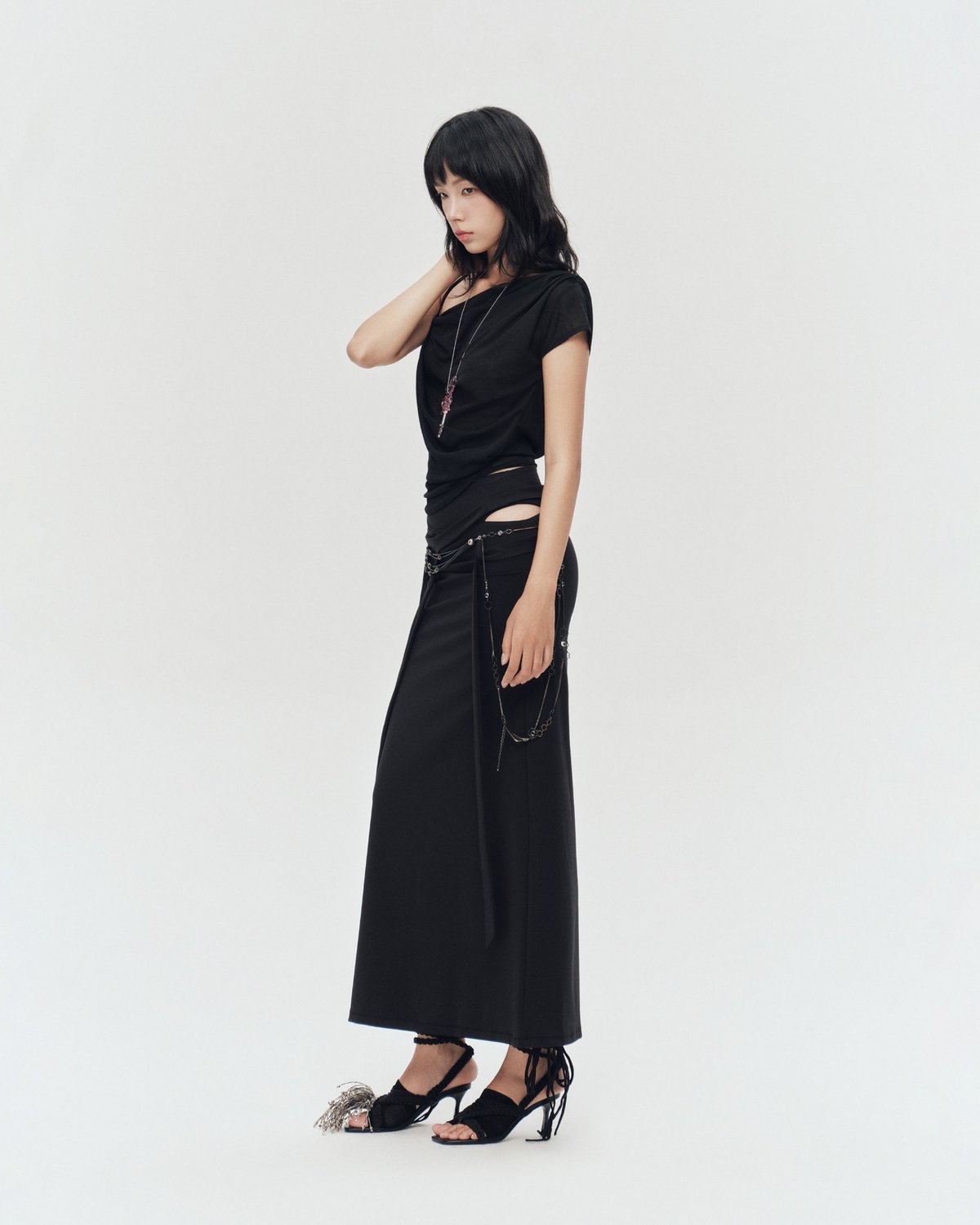 Bunnyhill SAMIR Ruched Backless Top - Black