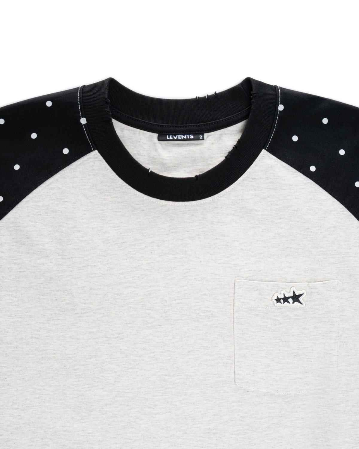 Levents® Polkadot Raglan Long Sleeve Boxy Tee