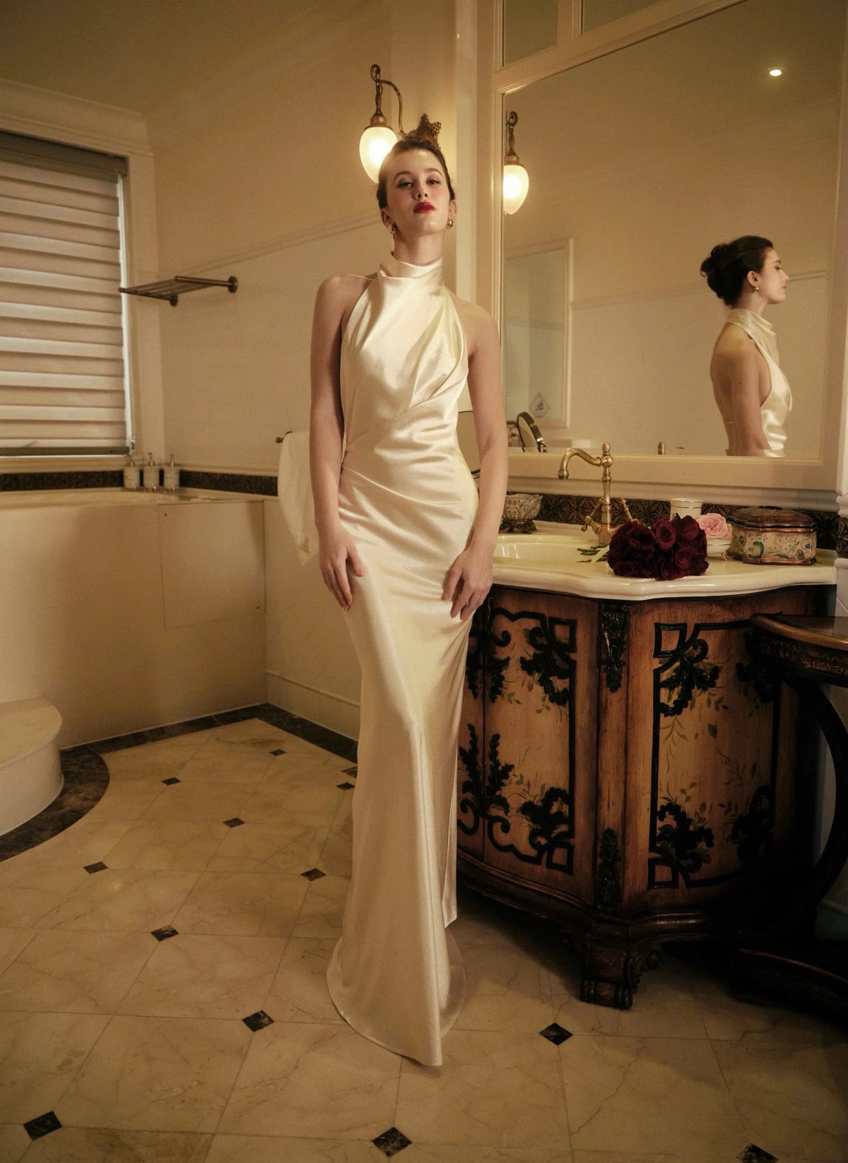 KISSERINE Poise Satin Dress