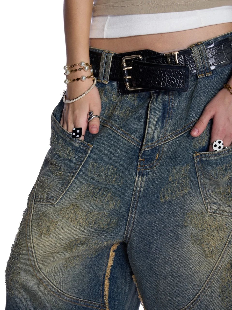 HADES Groovy Wash Denim Shorts