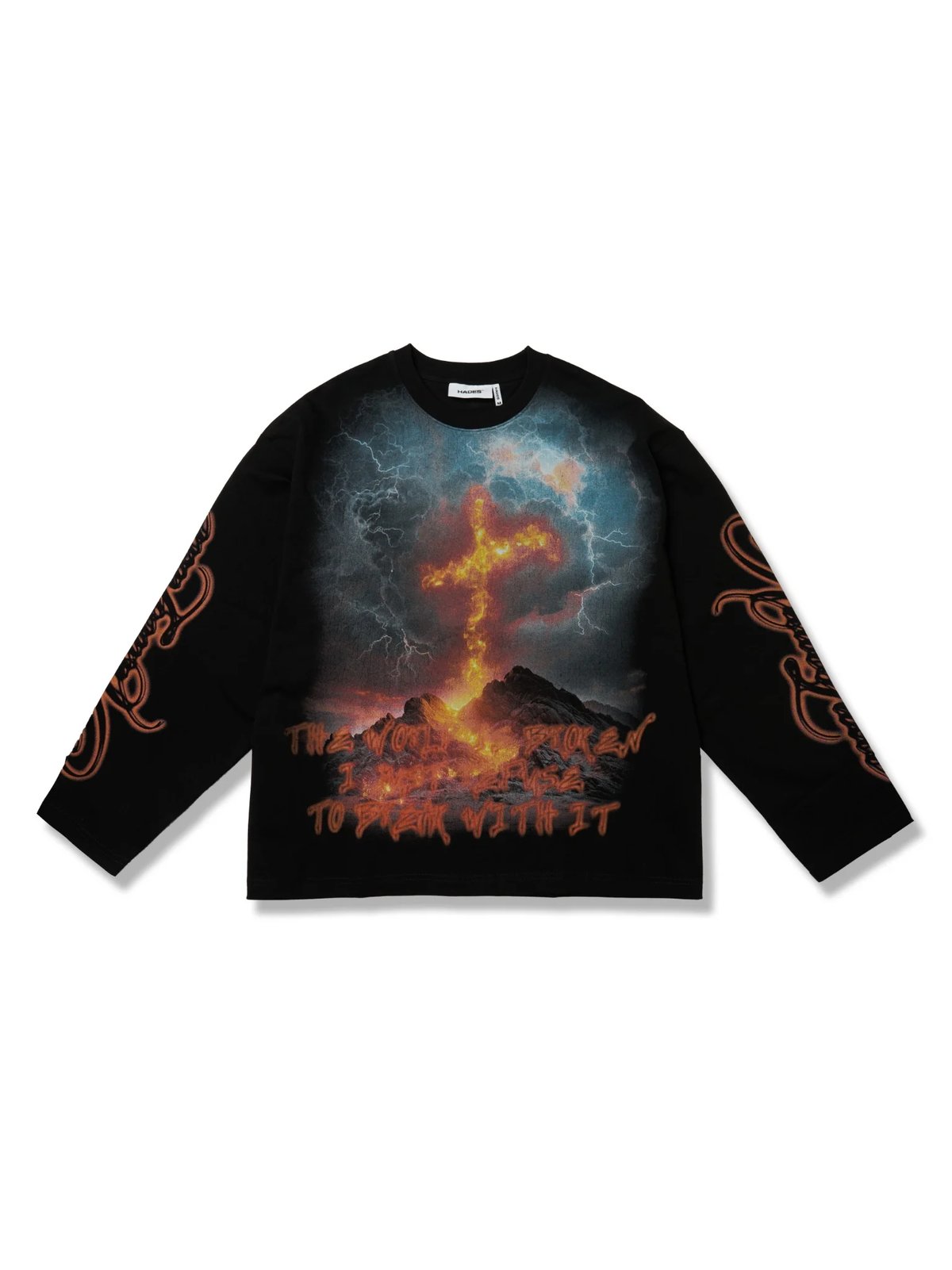 HADES Thunder Cross 印花長袖 T-shirt