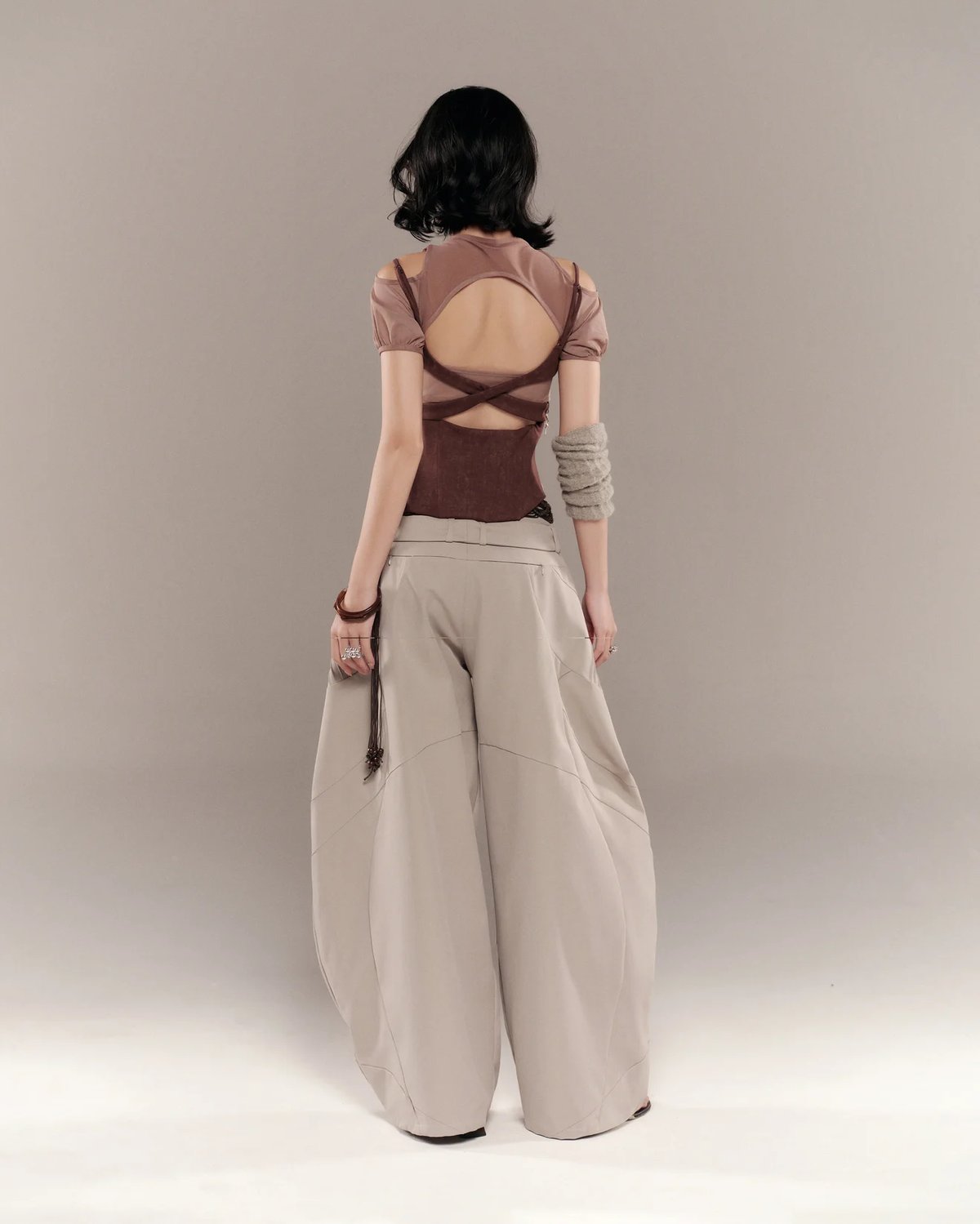 Bunnyhill CHARMESH TOP 兩件式套裝 - 棕色