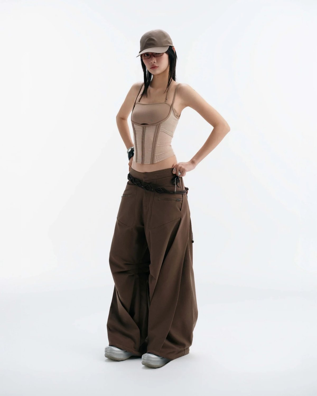 Bunnyhill MELIOS Mesh Corset Top (Beige)