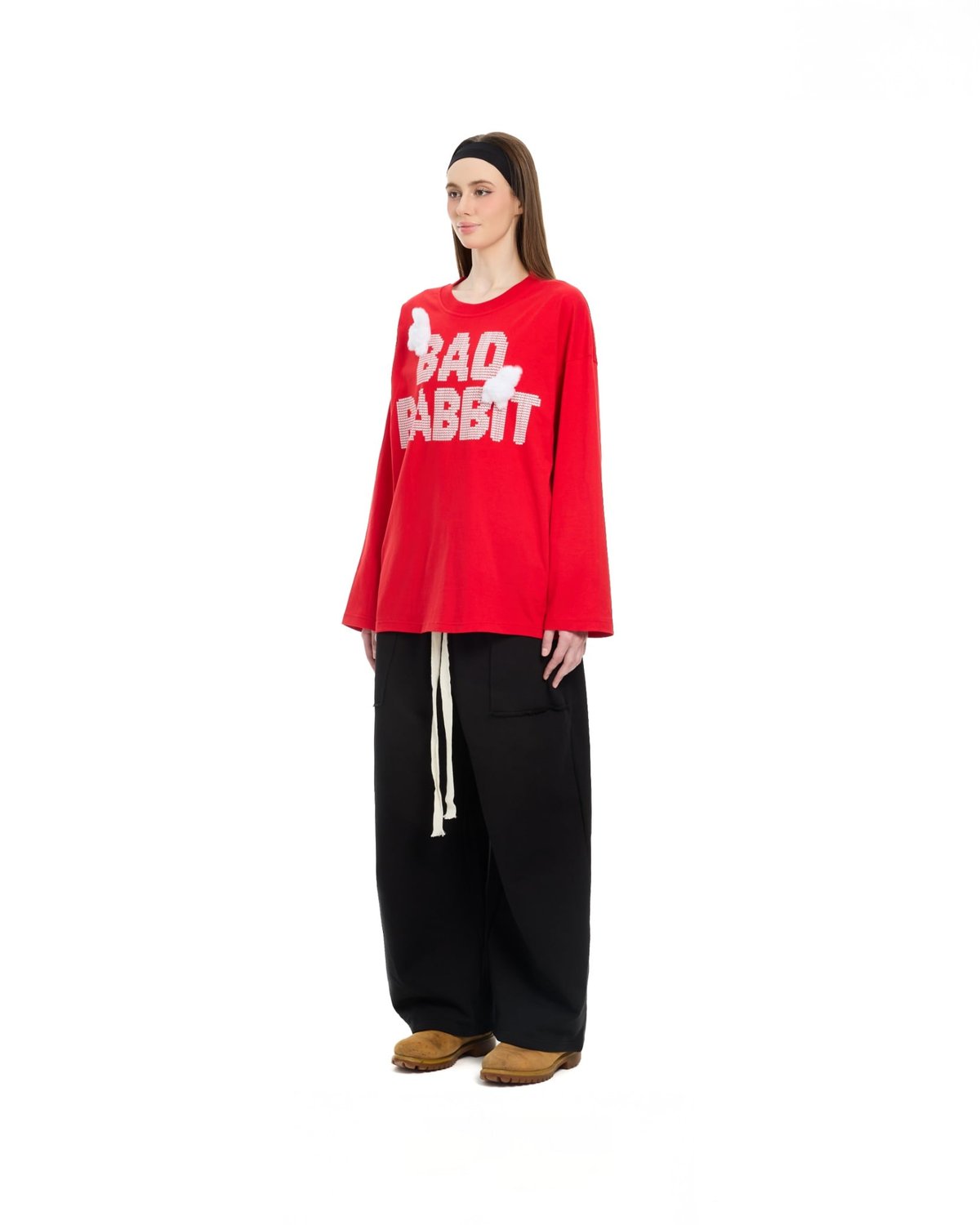 BAD RABBIT Bubbly Boxy 長袖 T-shirt 紅色