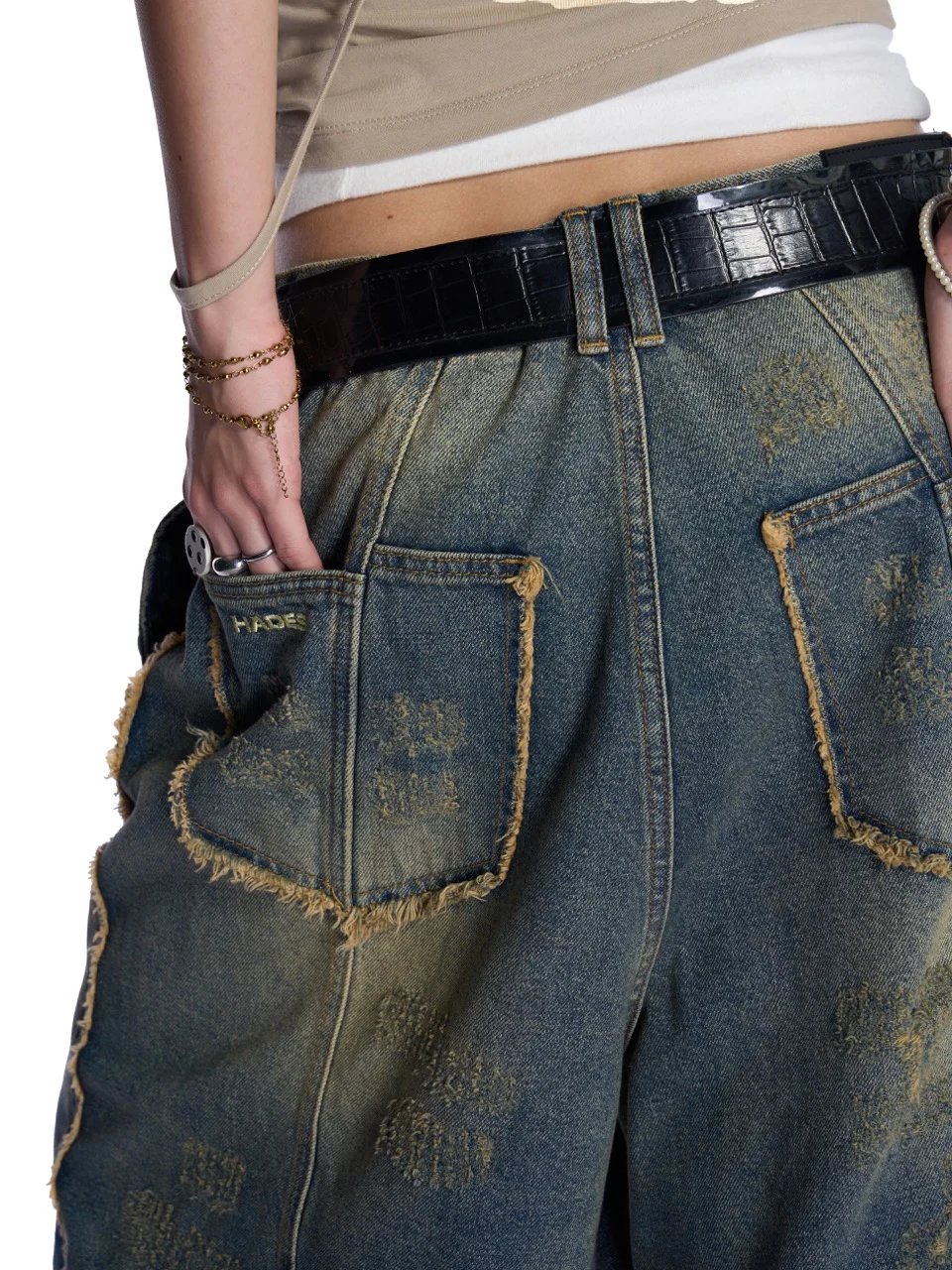 HADES Groovy Wash Denim Shorts
