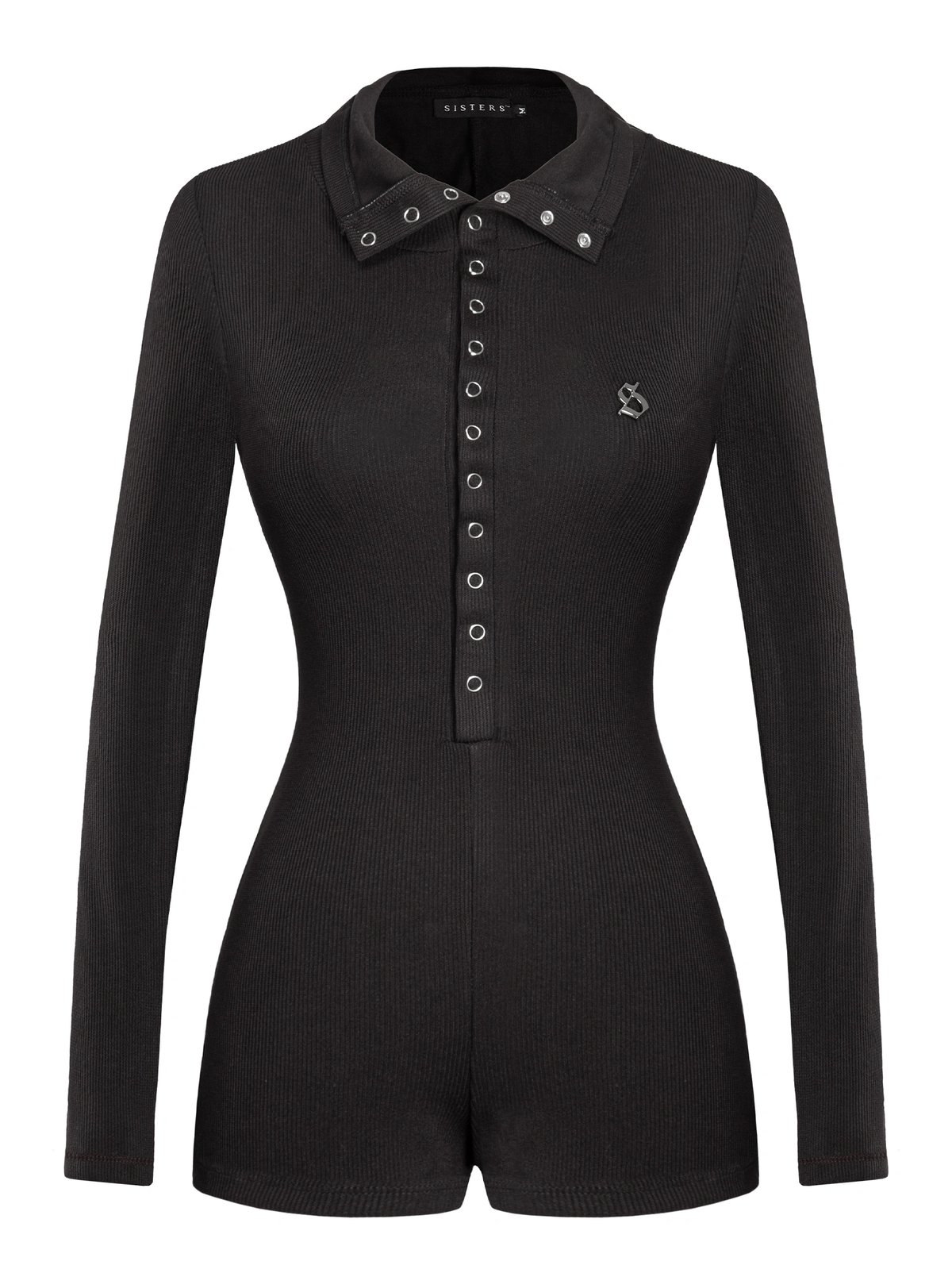 SISTERS Hades Long Sleeve Button Collar Romper