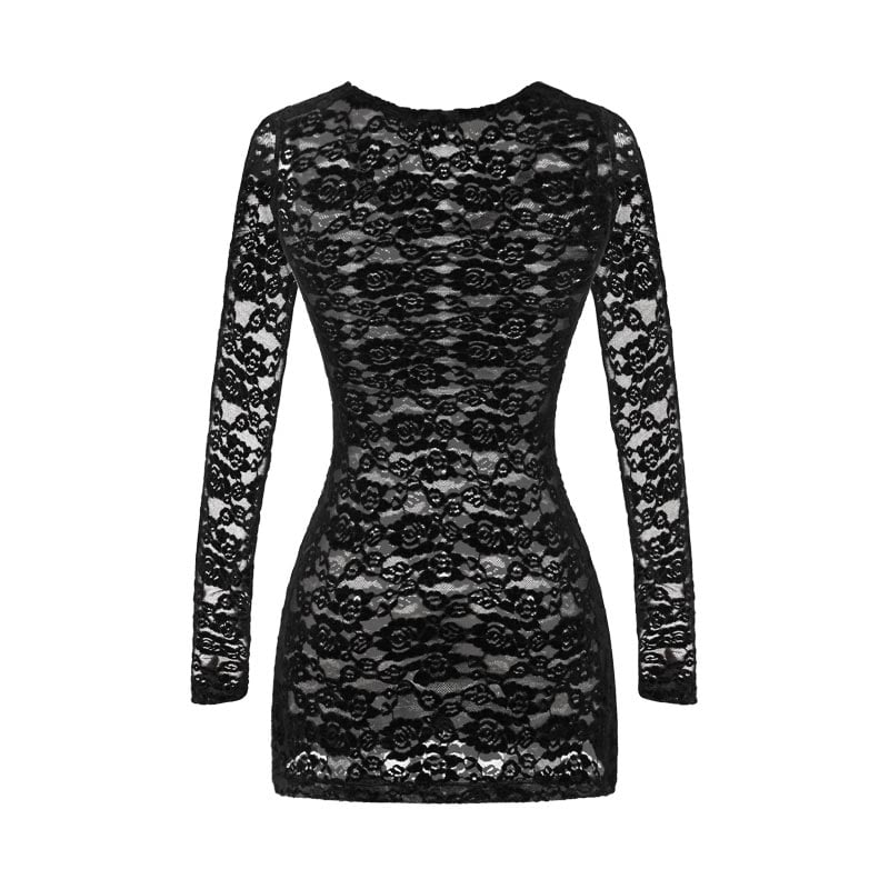 SISTERS Babies Lace Long Sleeve Cut-out Bodycon Dress