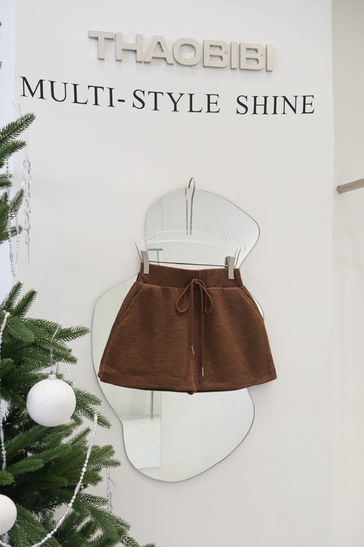 THAOBIBI A-Line Jersey Mini Skirt