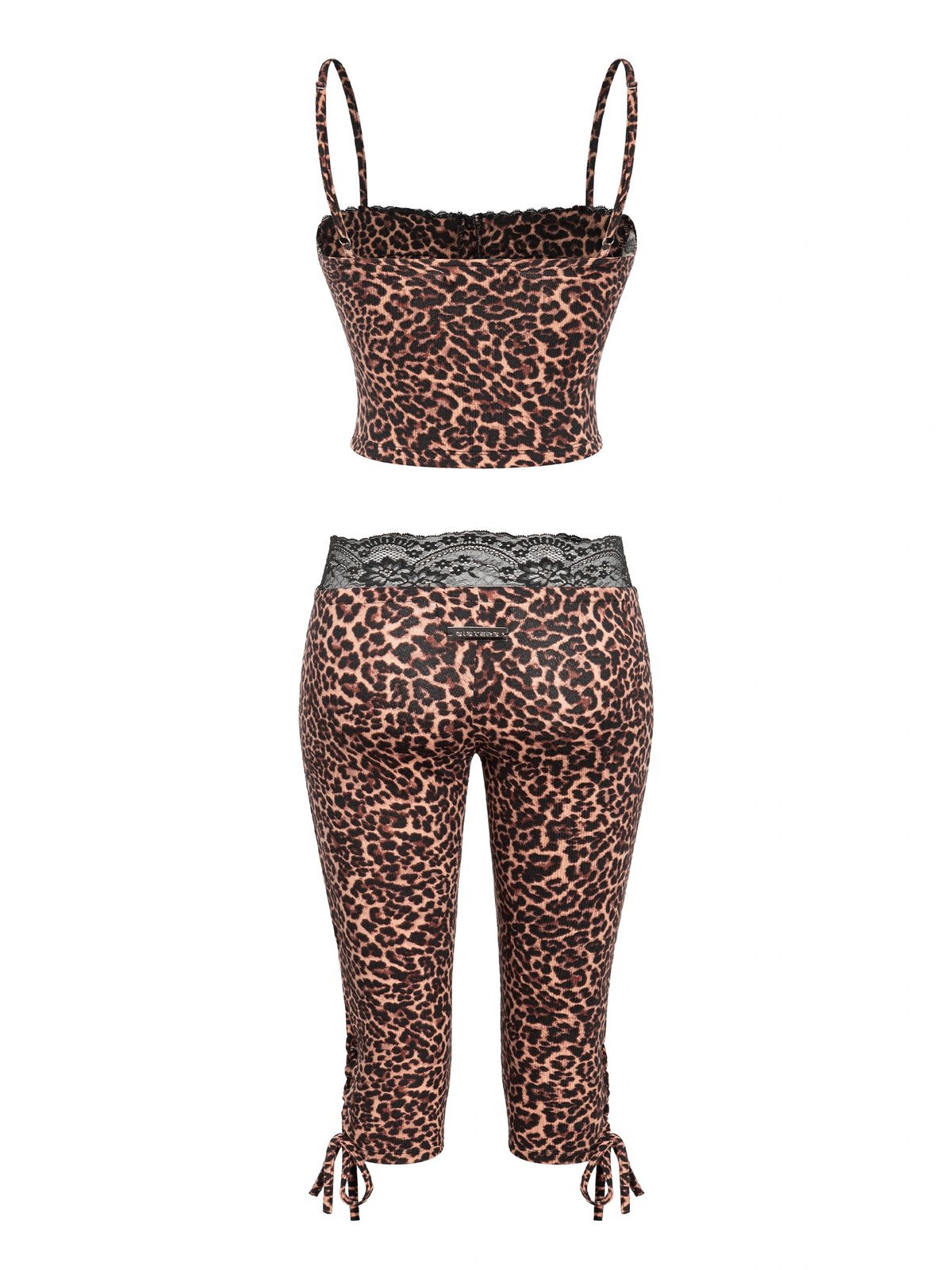 SISTERS Yolanda Leopard Print Set - Cropped Camisole and Capri Pants