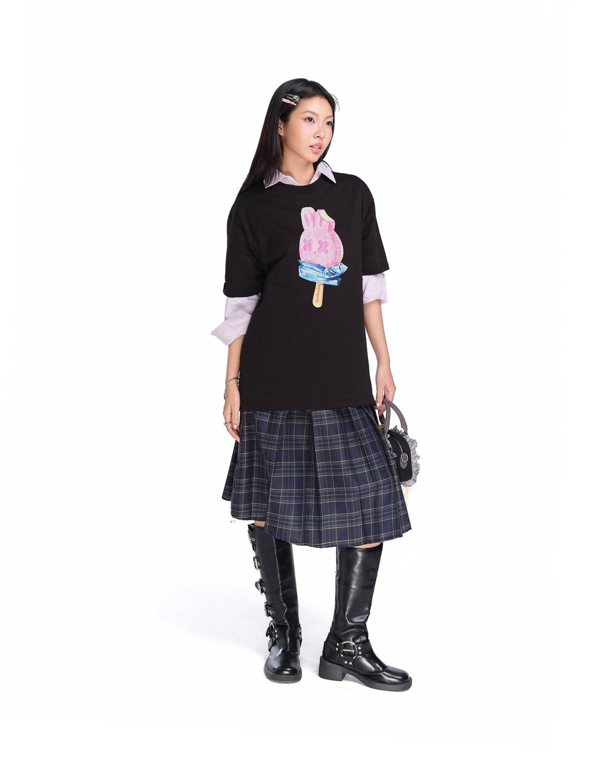 BAD RABBIT Gelato Rabbit Regular Tee 冰淇淋兔子絲印圓領短袖T恤
