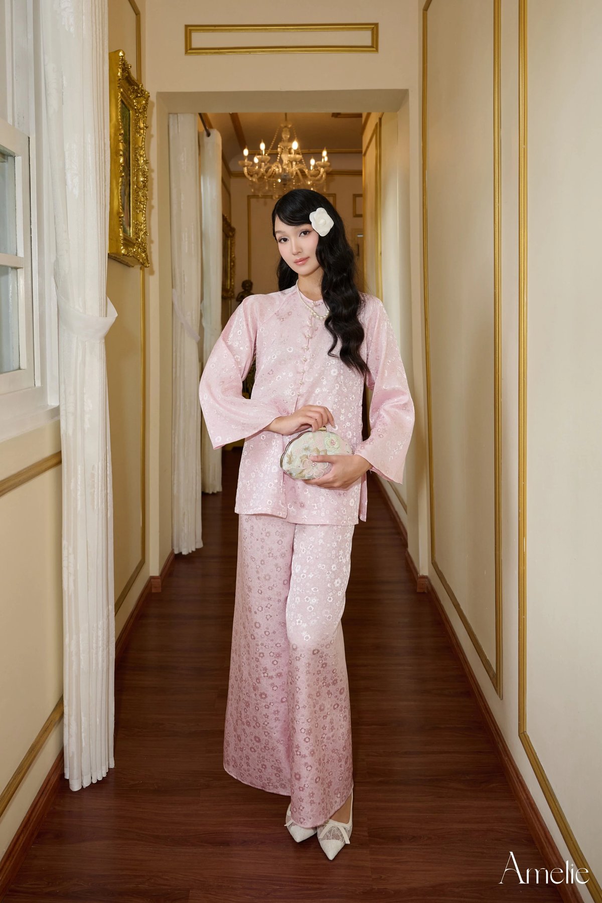 AMELIE Moc An Long Sleeve Top and Pants Set