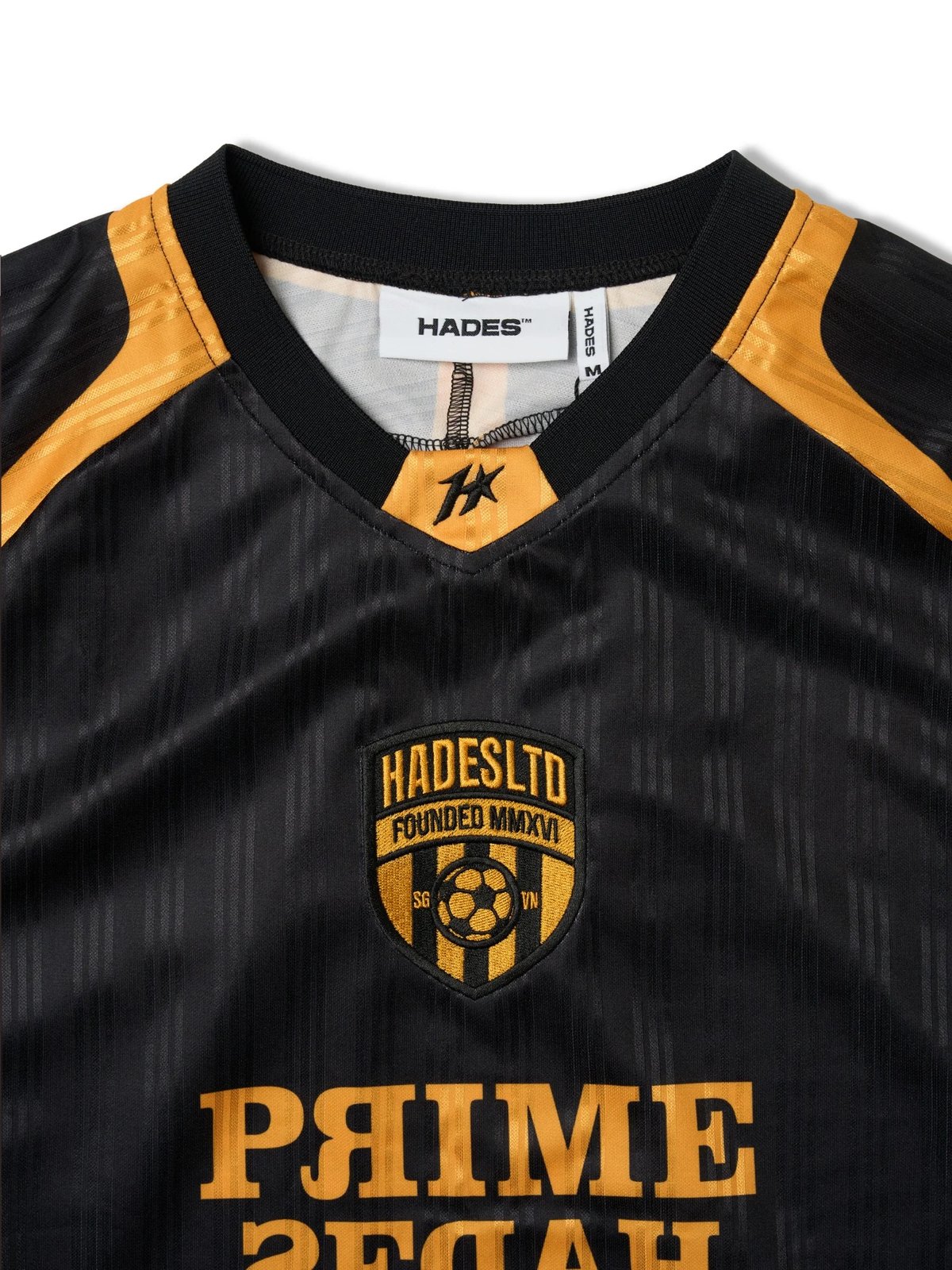 HADES Captain Jersey 條紋運動長袖上衣 - 黑色