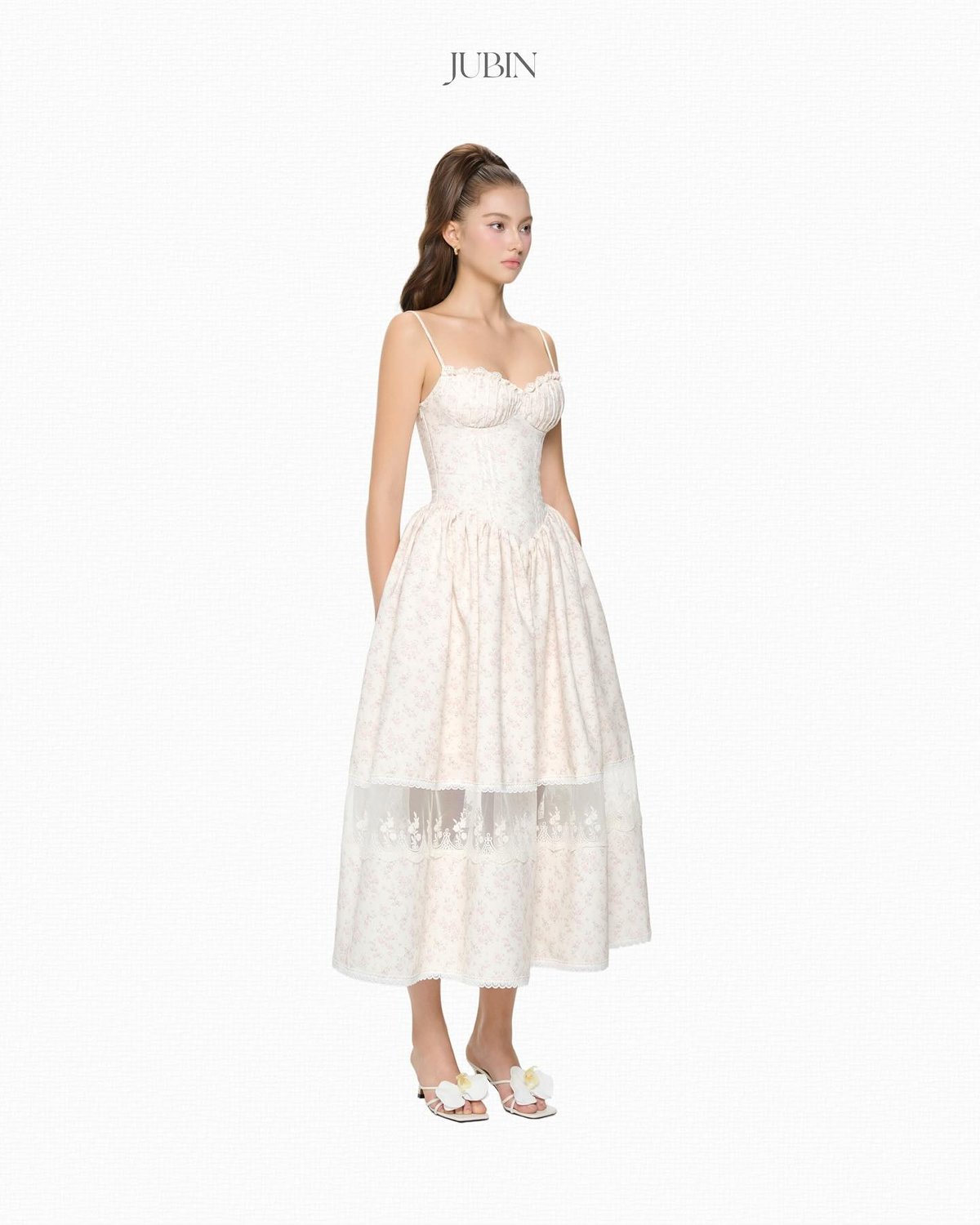 JUBIN FIONA DRESS 束身裙 杏色 A 字裙