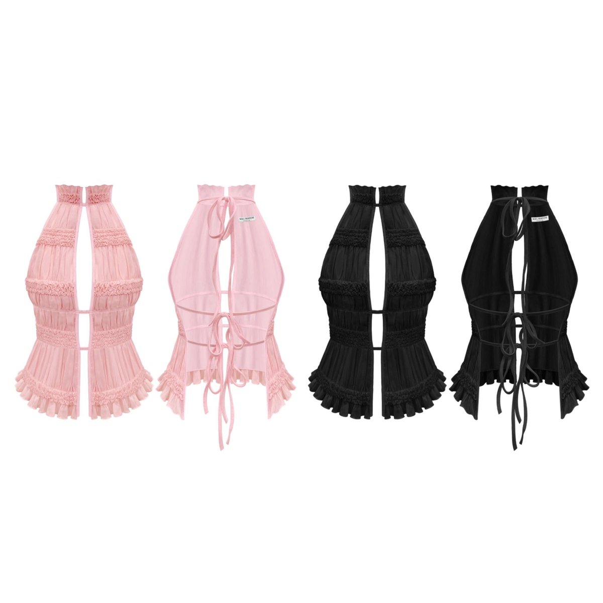 KILLSYSTEM SENIOR Halter Neck Tie-Back Open Back Top