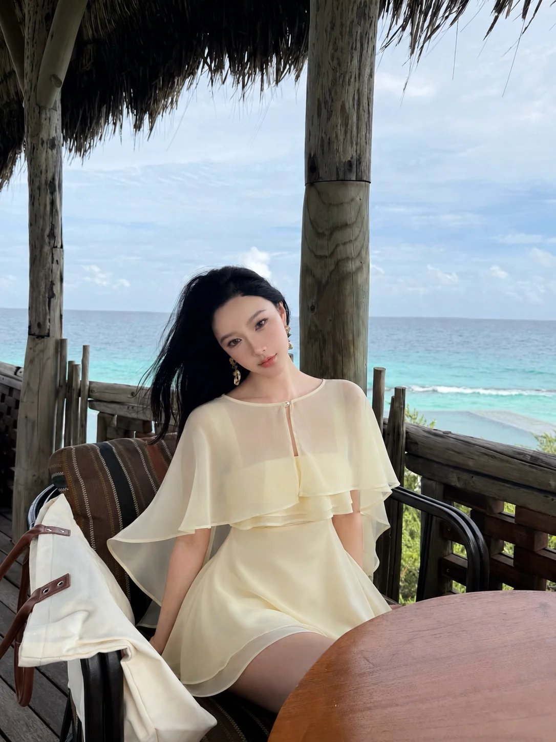 Sugar Crush Aeri Dress - Cream Yellow Ruffle Mini Dress