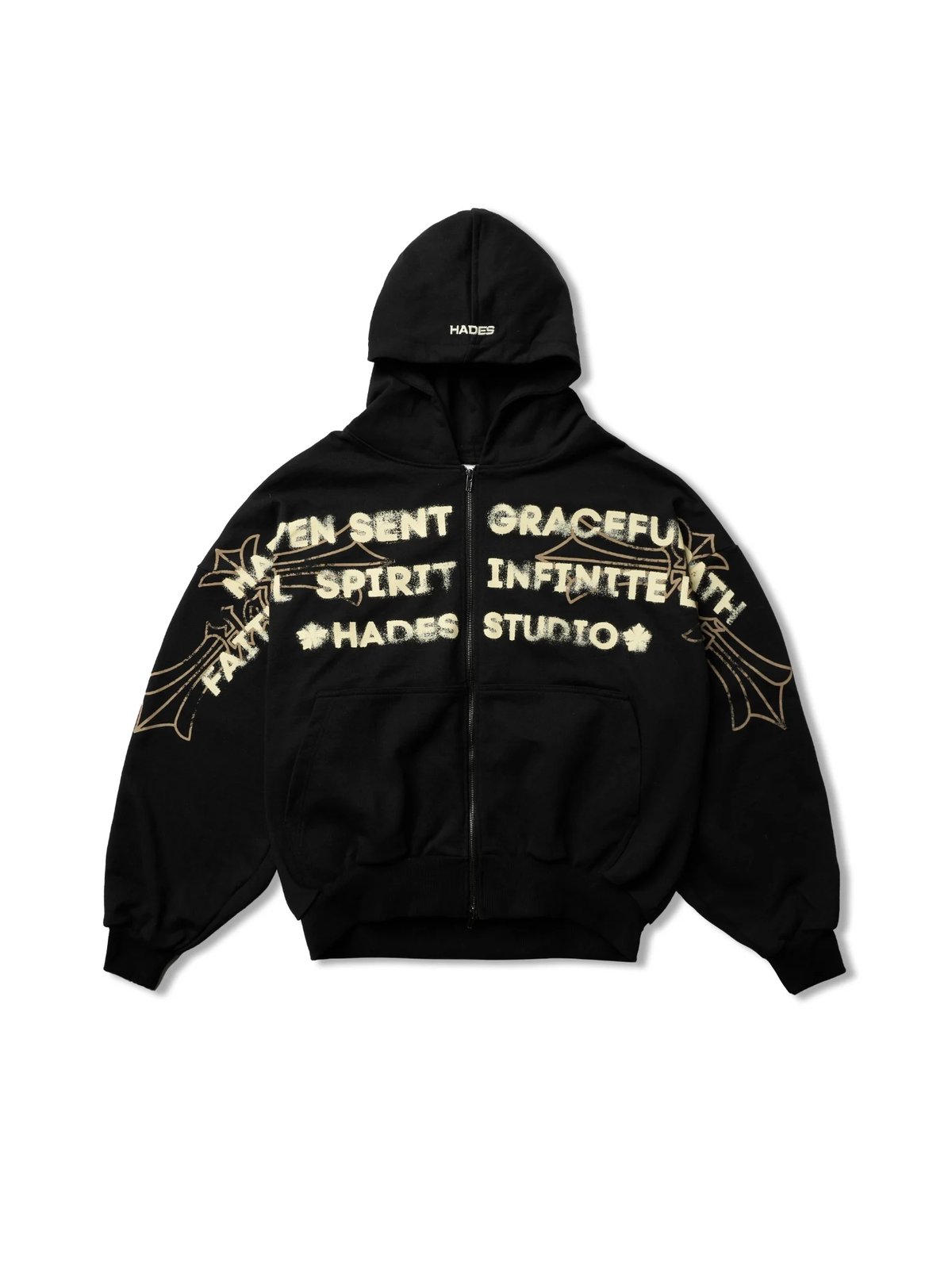 HADES Heavens Call Zip-Up Hoodie - Black