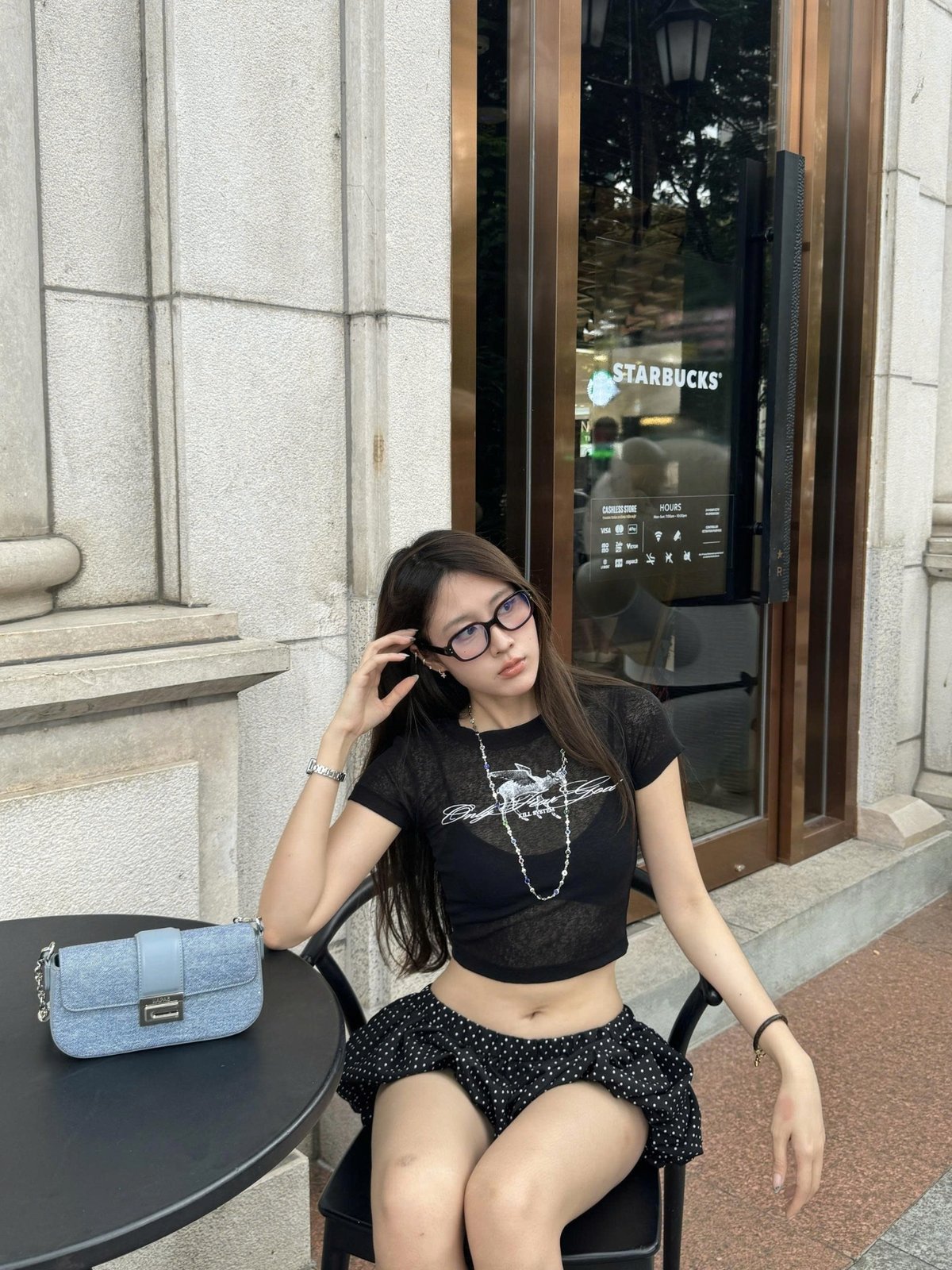 KILLSYSTEM Sexy Sheer Cropped T-Shirt Set with Bra
