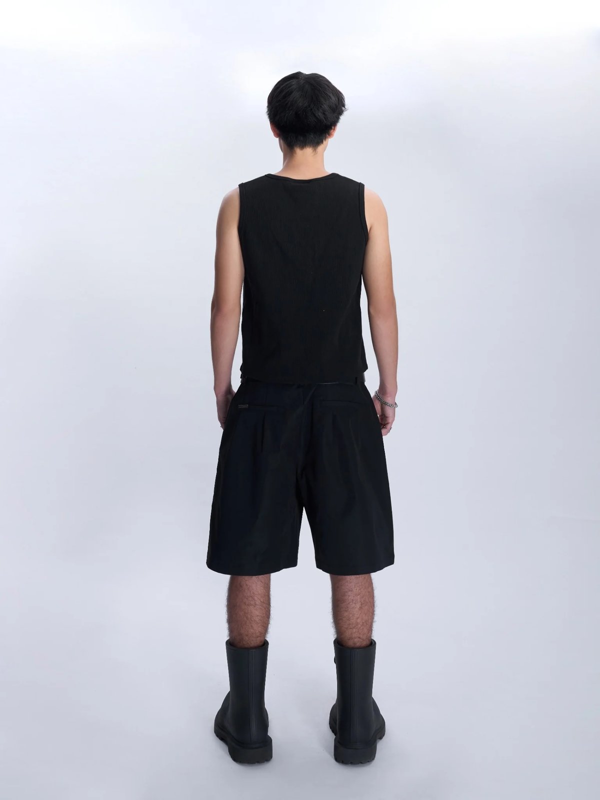 HADES Pleated Casual Shorts - Black