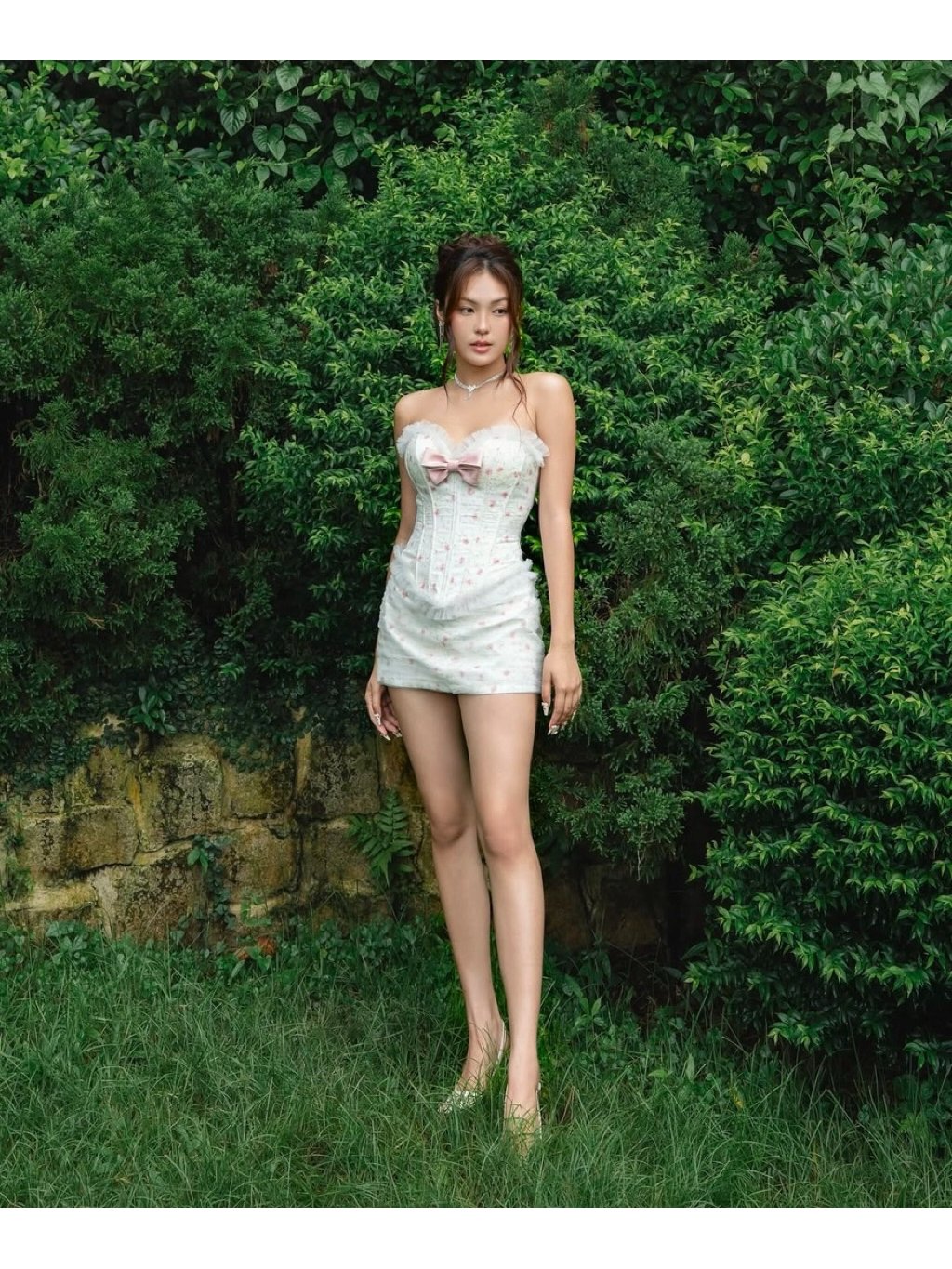 LANECI LUMI SET Floral Corset Top and Mini Skirt Set