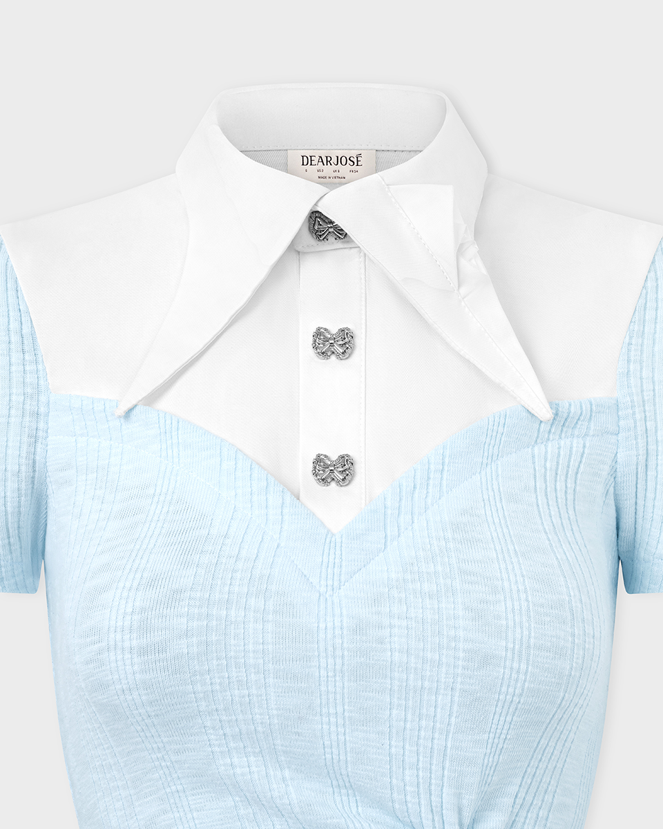 DEAR JOSÉ Hold Me Longer Knit Top - Blue