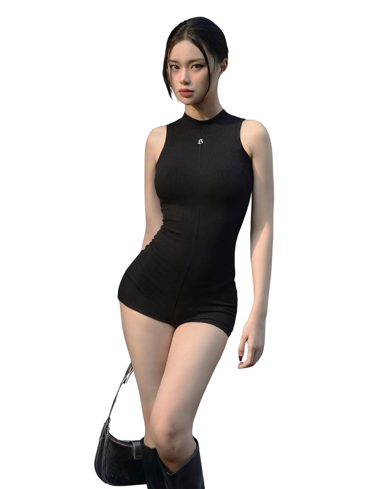 SISTERS Lucy High Neck Sleeveless Bodysuit Romper