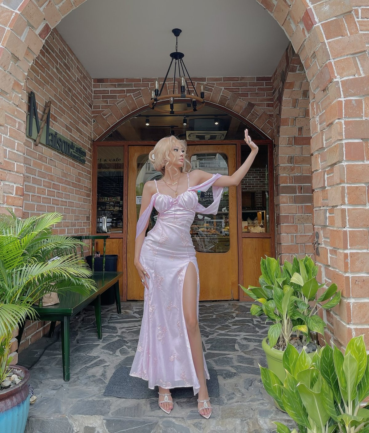 Bandarsaya Barbie Joyce 閃鑽魚尾粉色連身裙